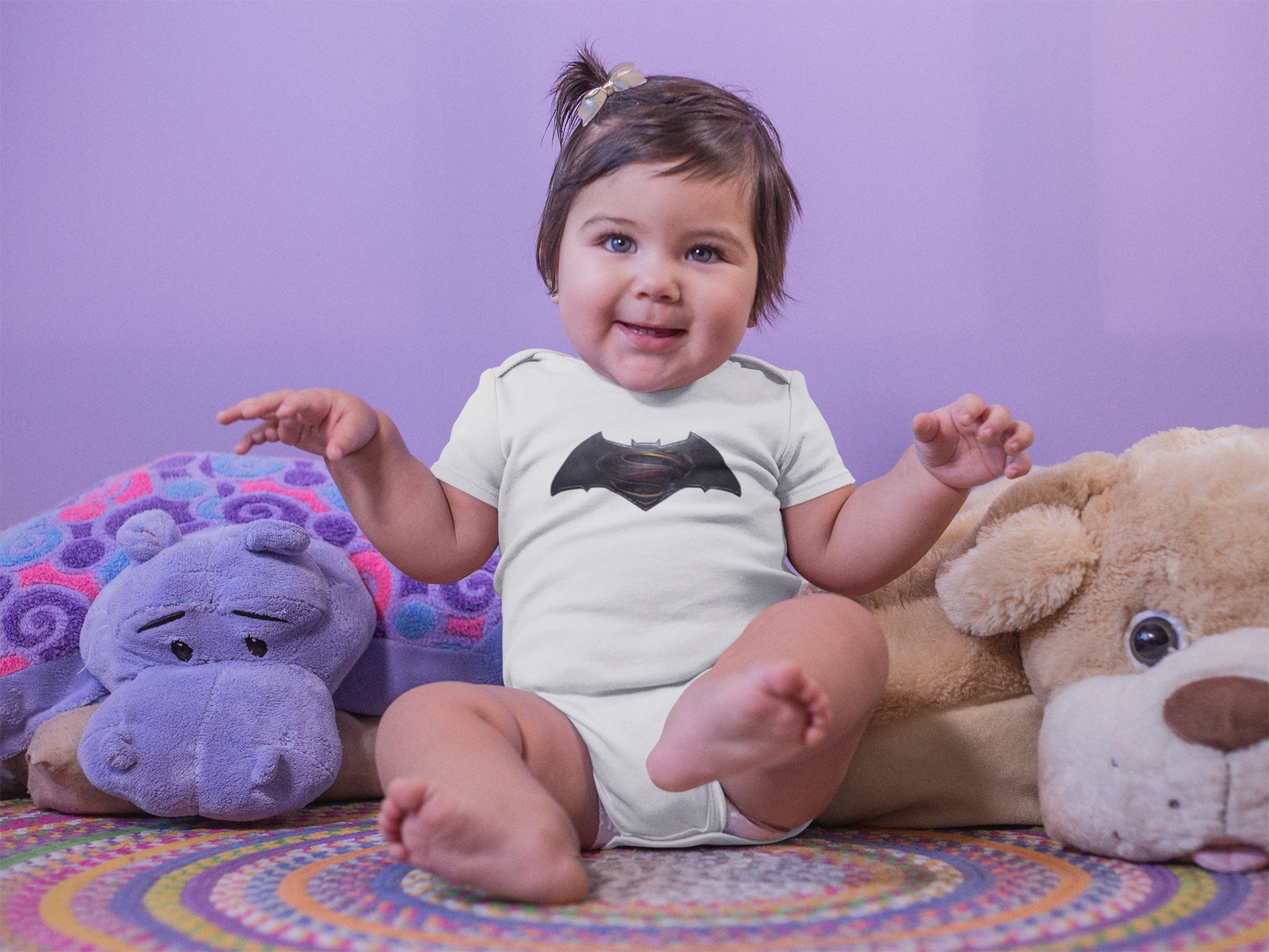 Superhero Cartoon Rompers for Baby Girl- FunkyTeesClub