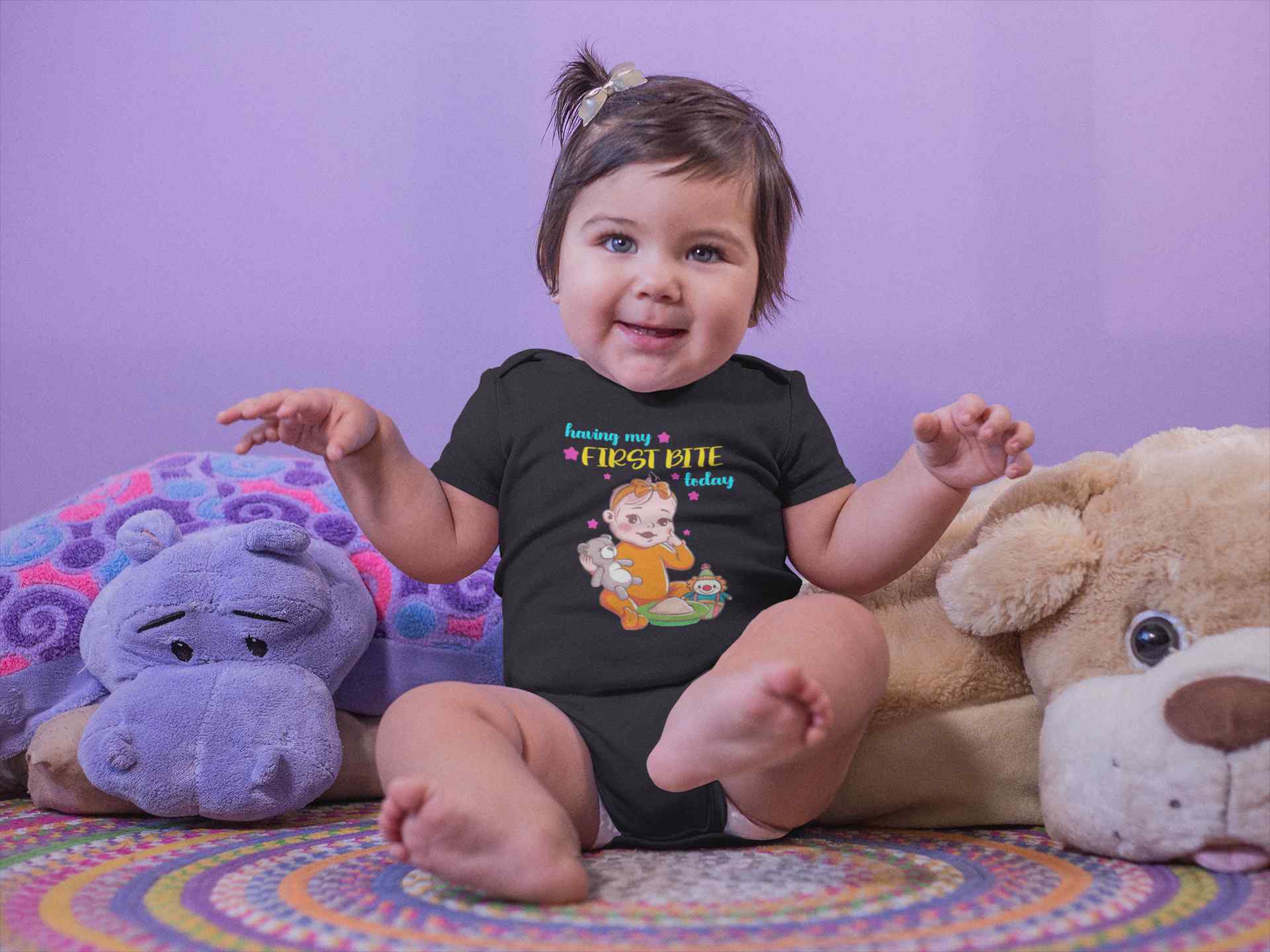 First Bites Baby Food Rompers for Baby Girl- FunkyTeesClub