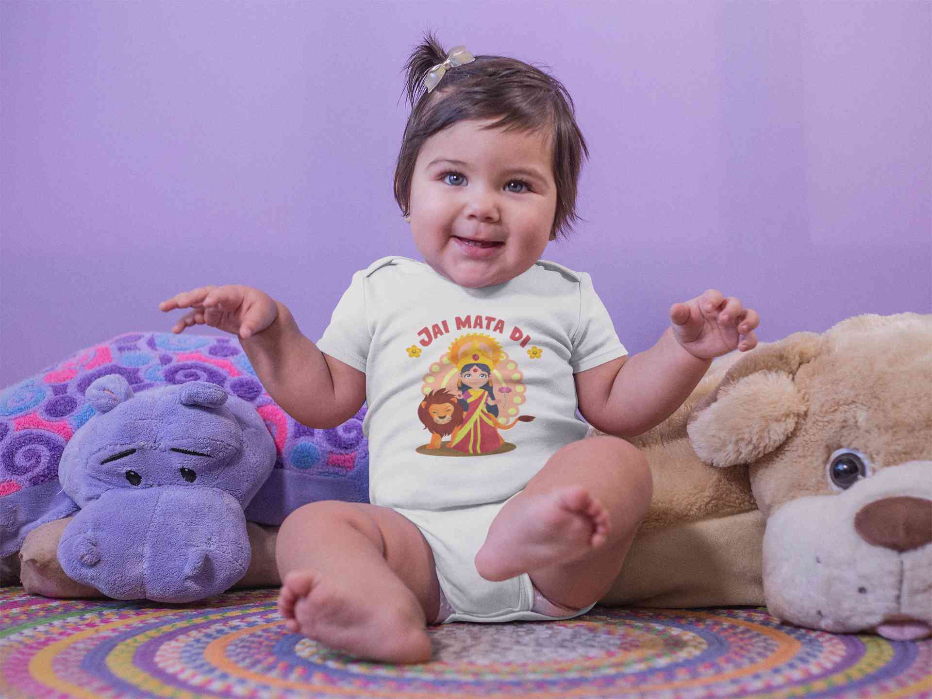 Jai Mata Di Navratri Rompers for Baby Girl- FunkyTeesClub