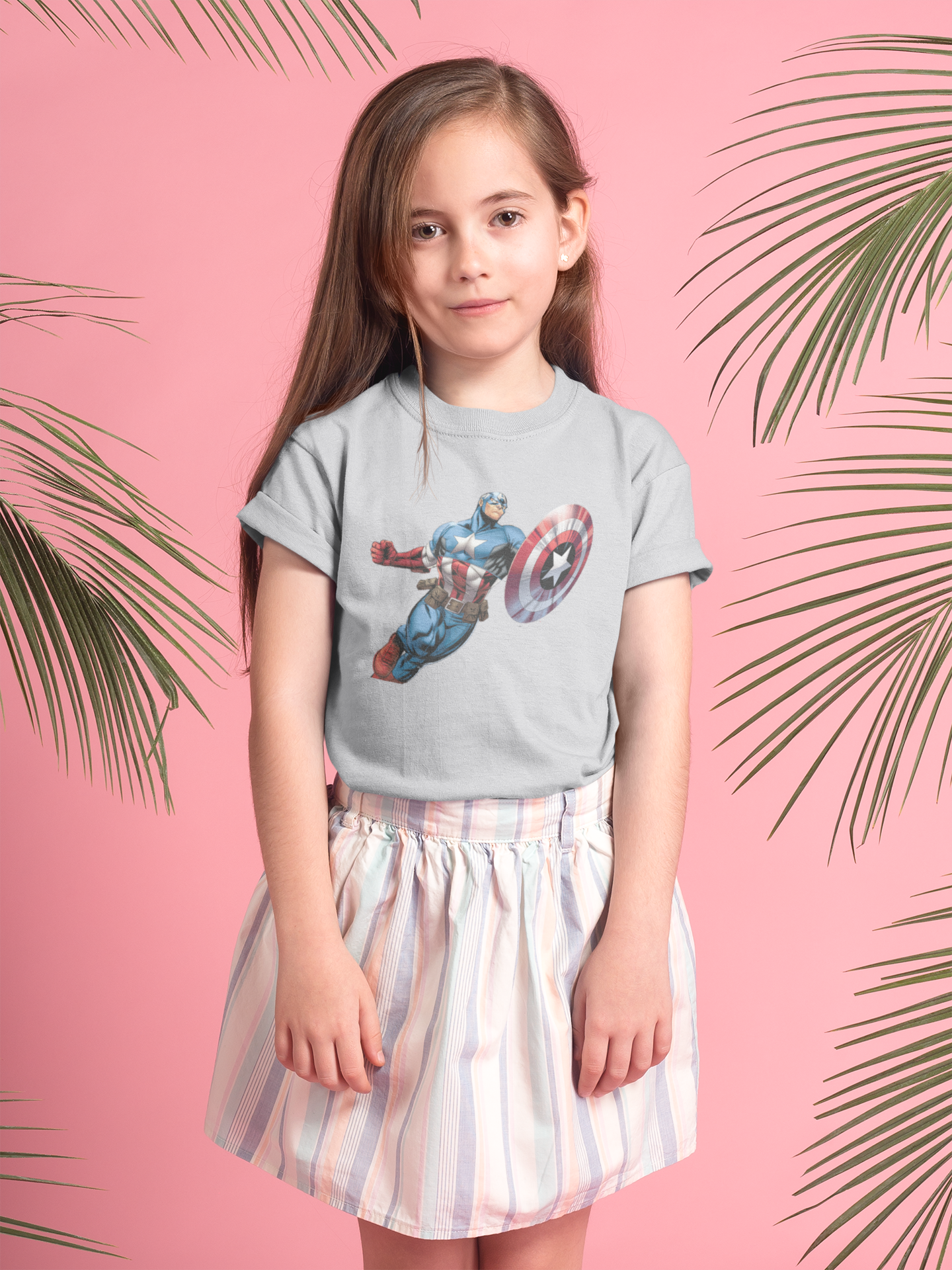 Superhero Half Sleeves T-Shirt For Girls -FunkyTeesClub