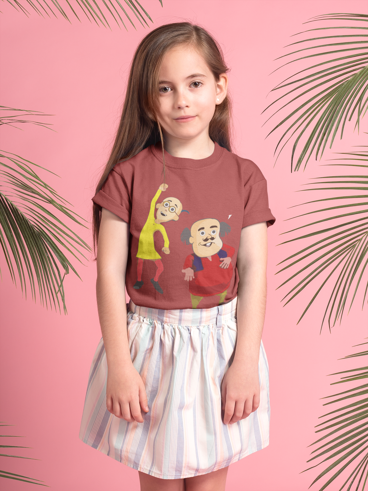 Cute Cartoon Half Sleeves T-Shirt For Girls -FunkyTeesClub