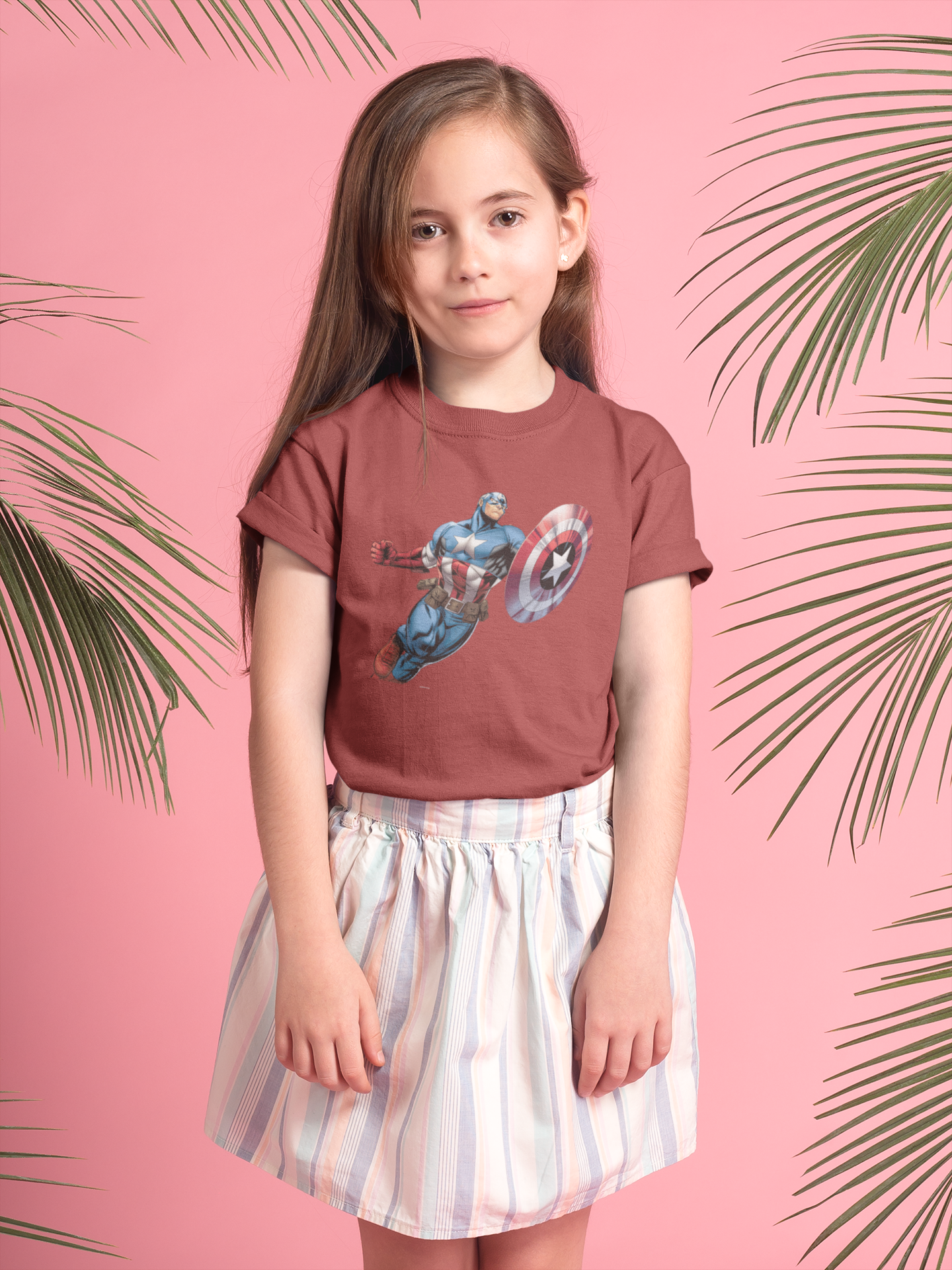 Superhero Half Sleeves T-Shirt For Girls -FunkyTeesClub