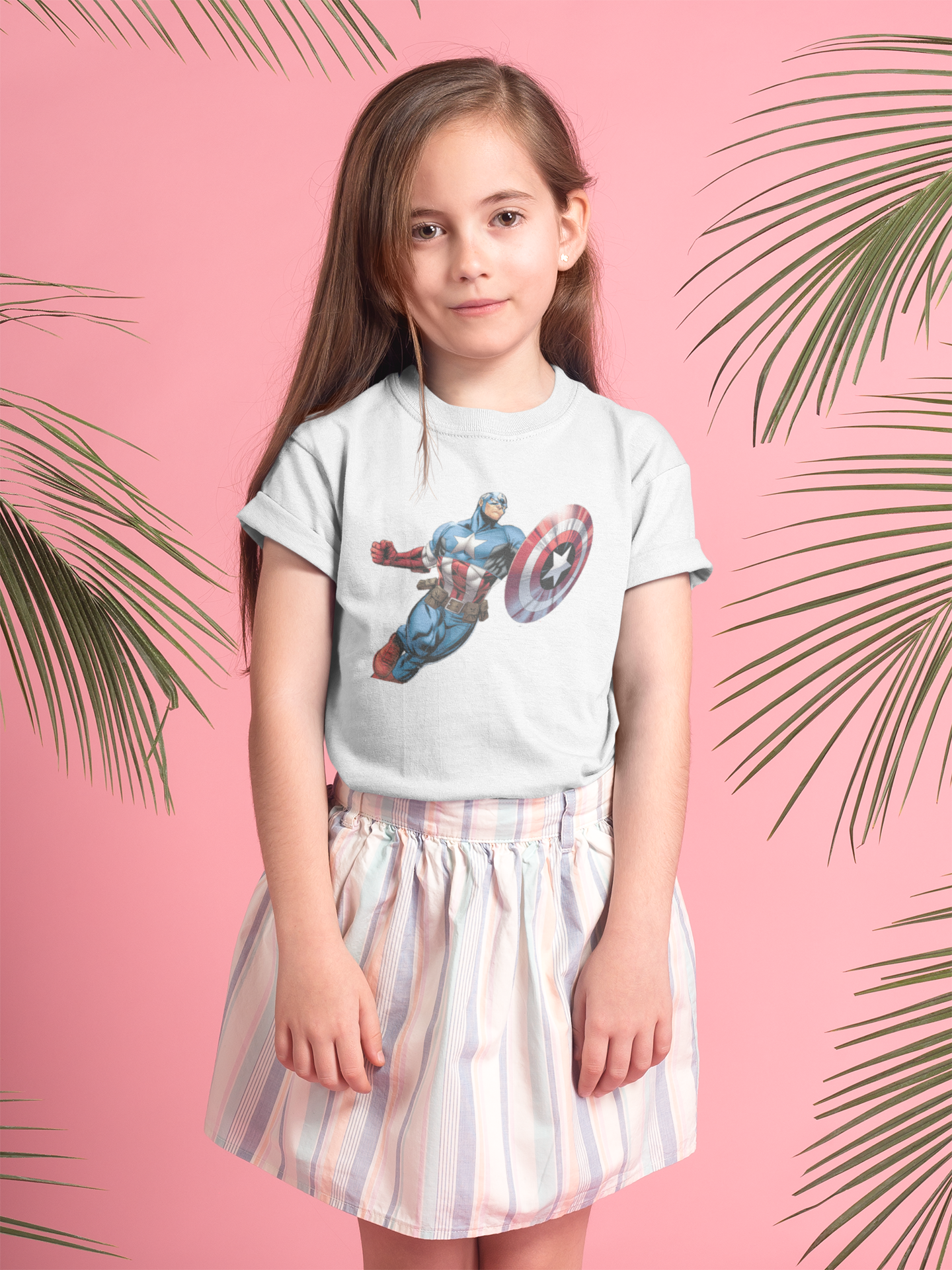 Superhero Half Sleeves T-Shirt For Girls -FunkyTeesClub