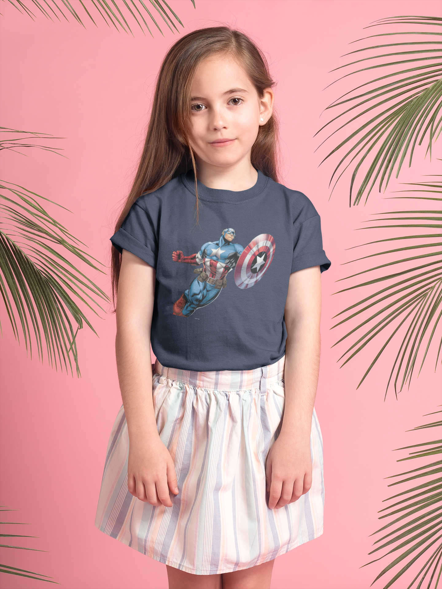 Superhero Half Sleeves T-Shirt For Girls -FunkyTeesClub