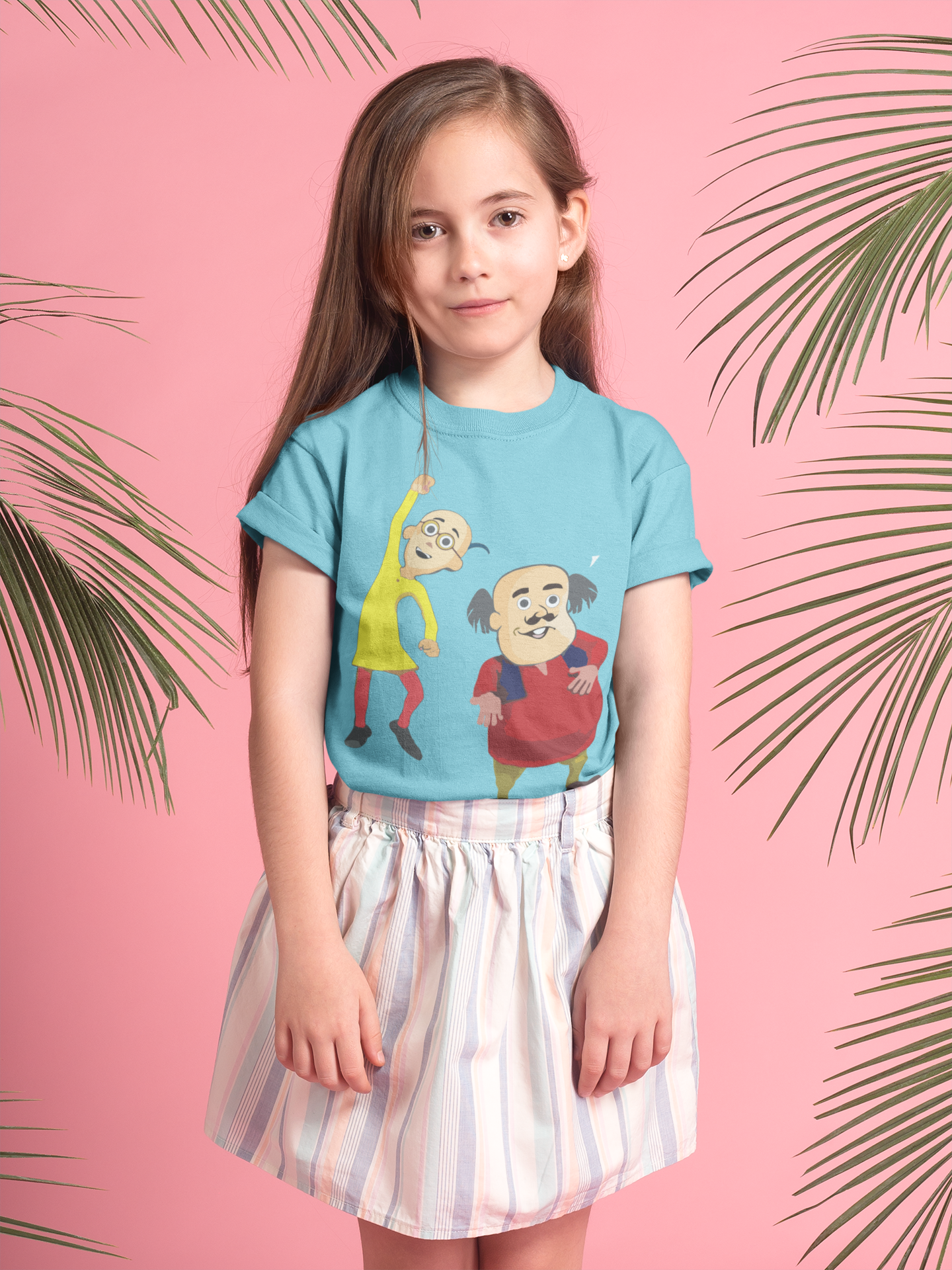 Cute Cartoon Half Sleeves T-Shirt For Girls -FunkyTeesClub