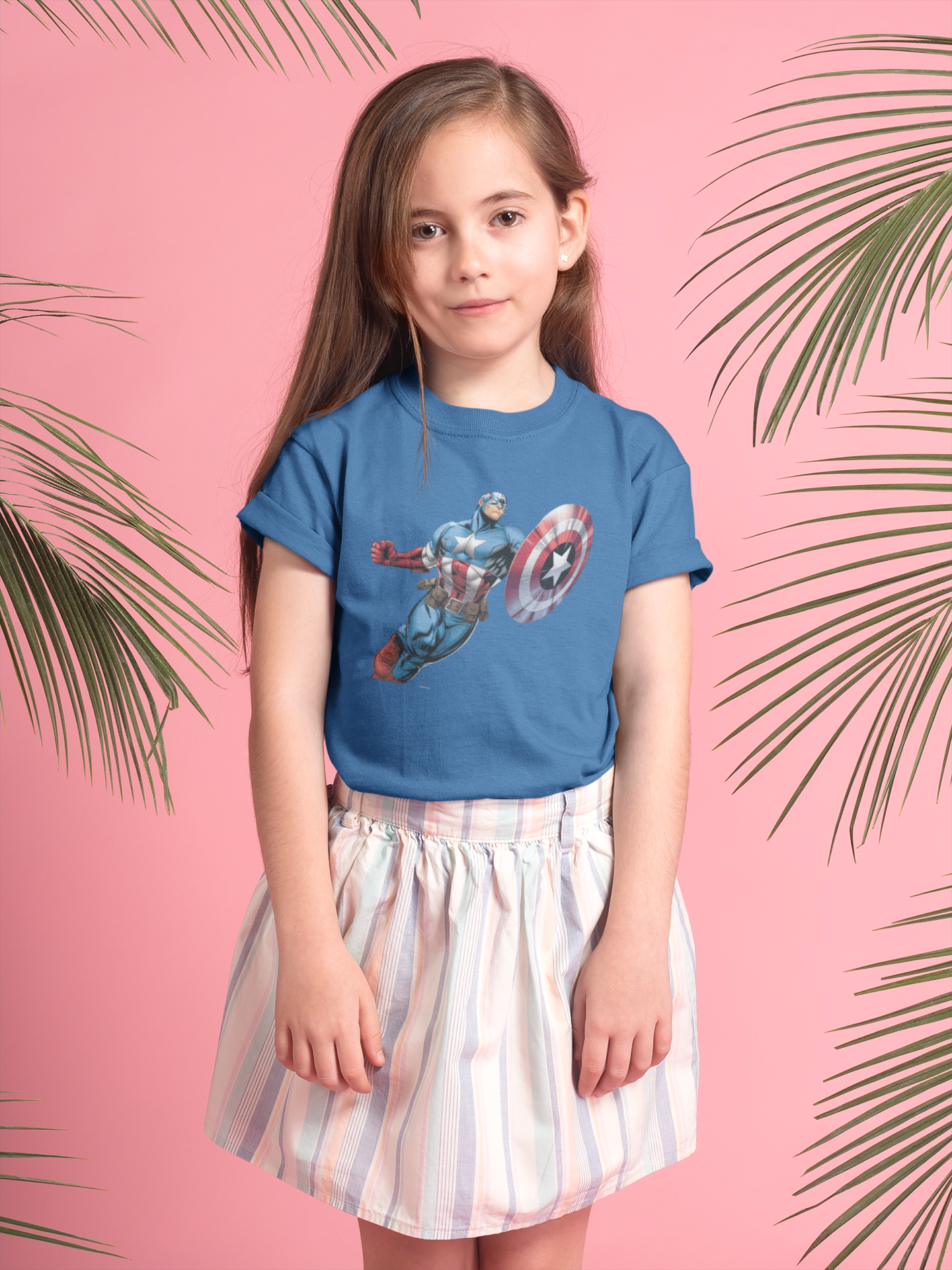 Superhero Half Sleeves T-Shirt For Girls -FunkyTeesClub