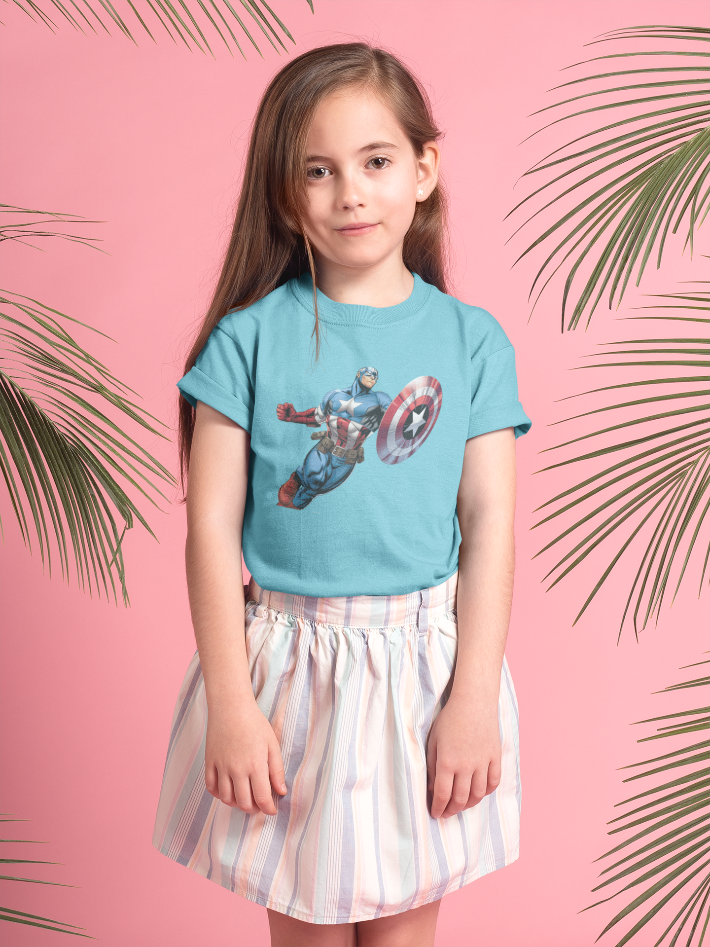 Superhero Half Sleeves T-Shirt For Girls -FunkyTeesClub