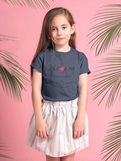 I Love My Nana Nani Half Sleeves T-Shirt For Girls -FunkyTeesClub