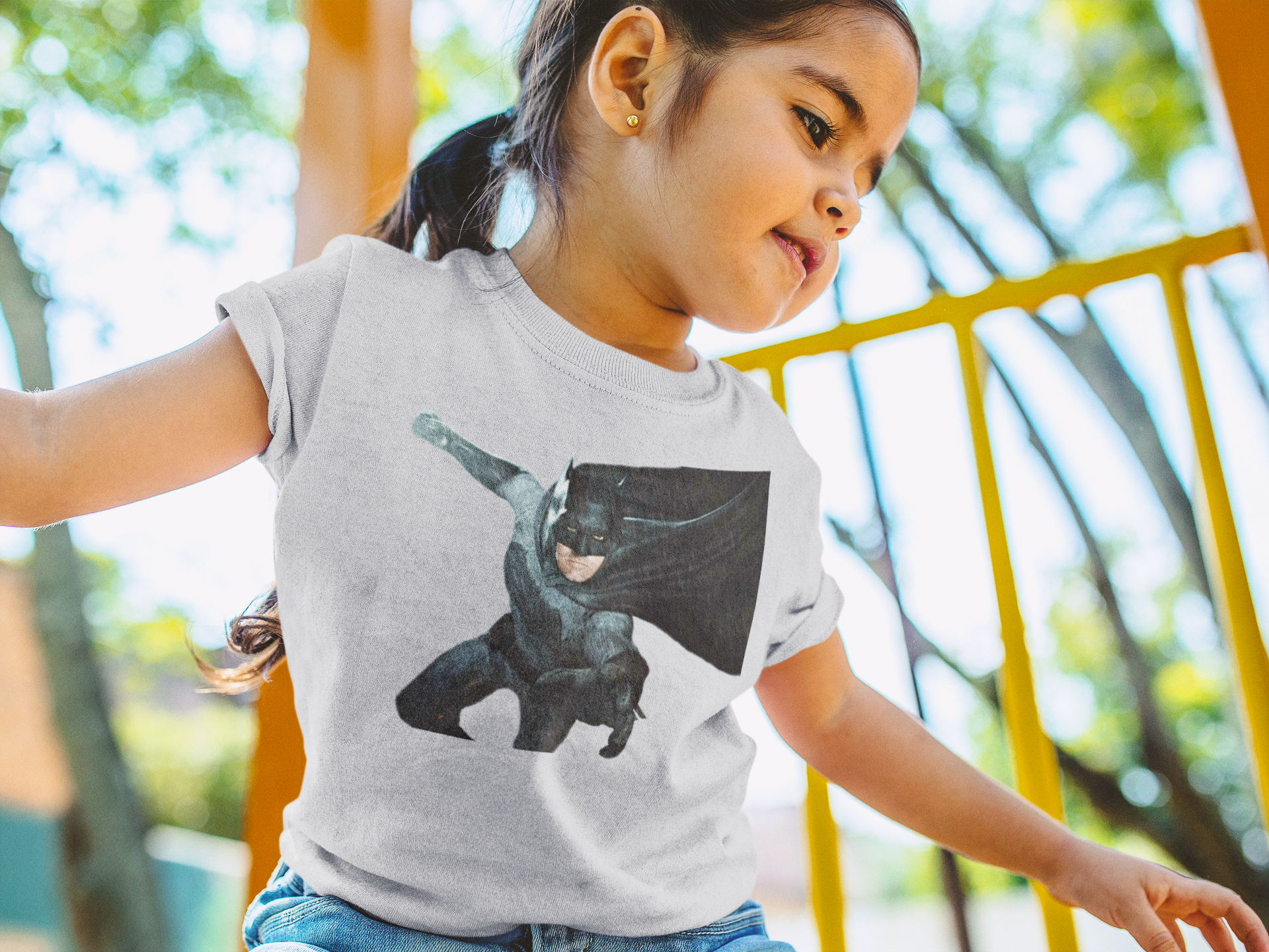 Superhero Half Sleeves T-Shirt For Girls -FunkyTeesClub