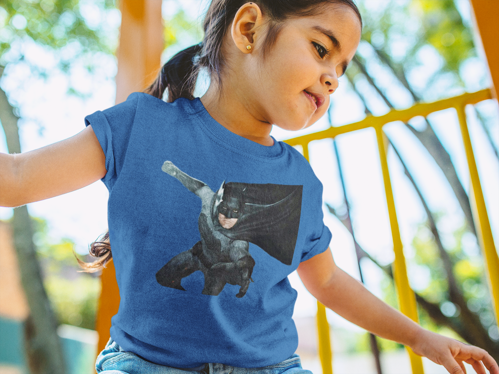 Superhero Half Sleeves T-Shirt For Girls -FunkyTeesClub