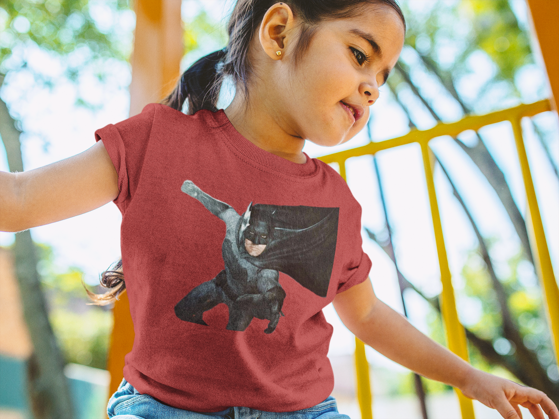 Superhero Half Sleeves T-Shirt For Girls -FunkyTeesClub