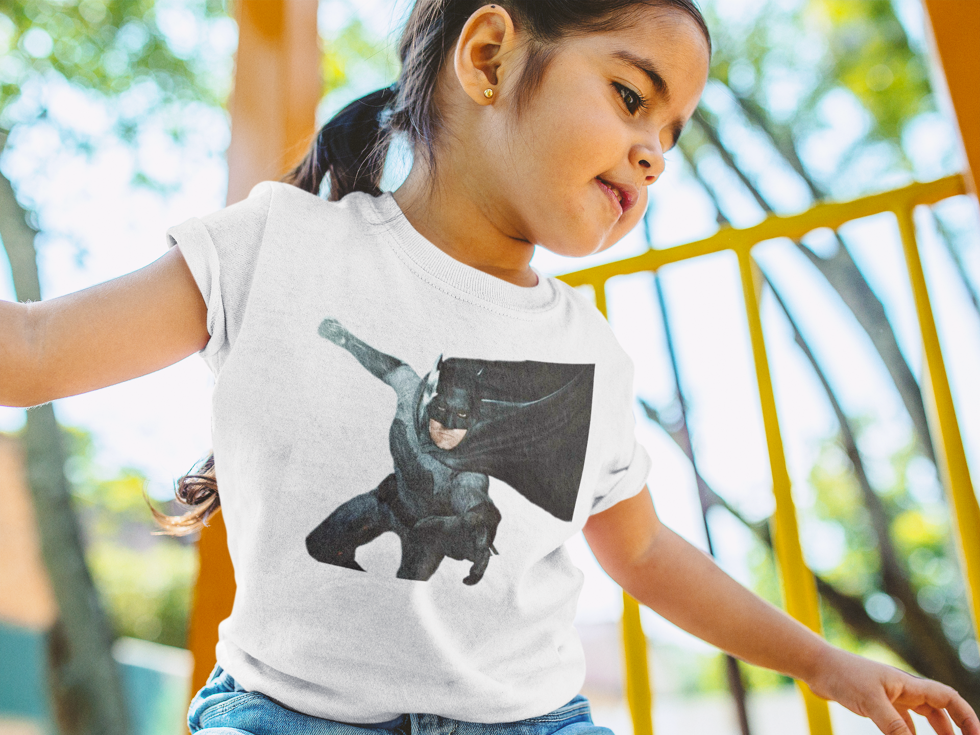 Superhero Half Sleeves T-Shirt For Girls -FunkyTeesClub