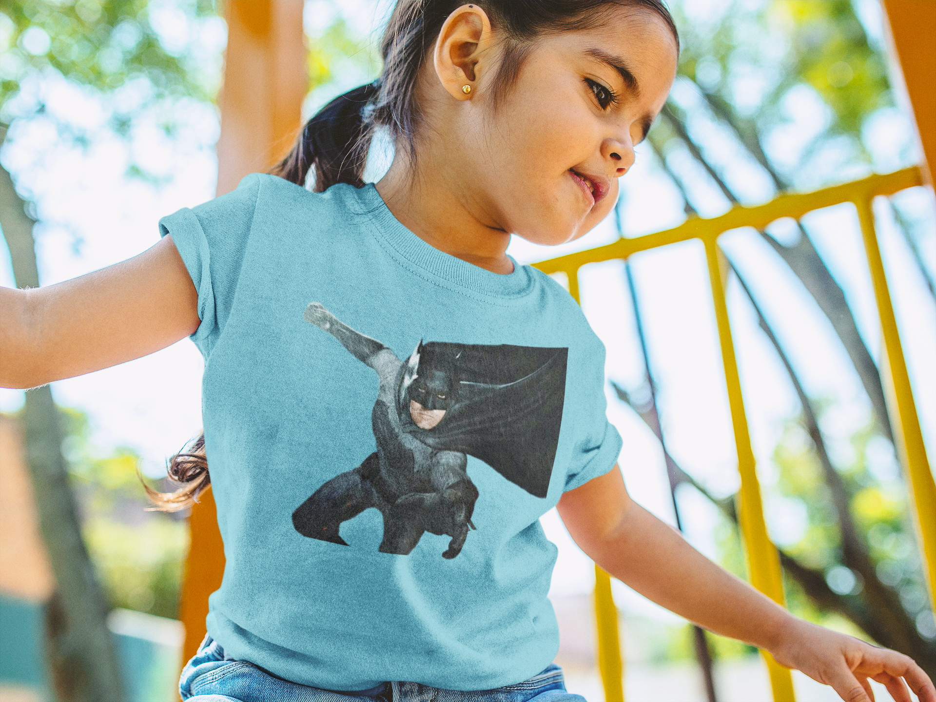 Superhero Half Sleeves T-Shirt For Girls -FunkyTeesClub