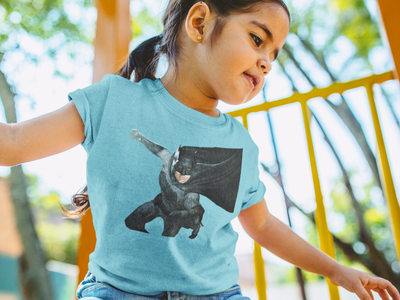Superhero Half Sleeves T-Shirt For Girls -FunkyTeesClub