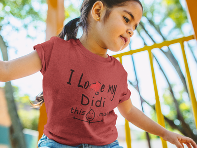 I Love My Didi Half Sleeves T-Shirt For Girls -FunkyTeesClub