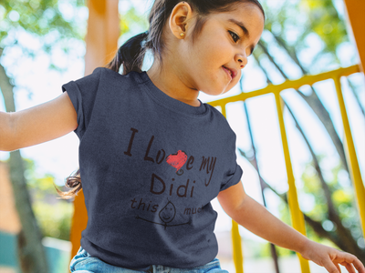 I Love My Didi Half Sleeves T-Shirt For Girls -FunkyTeesClub