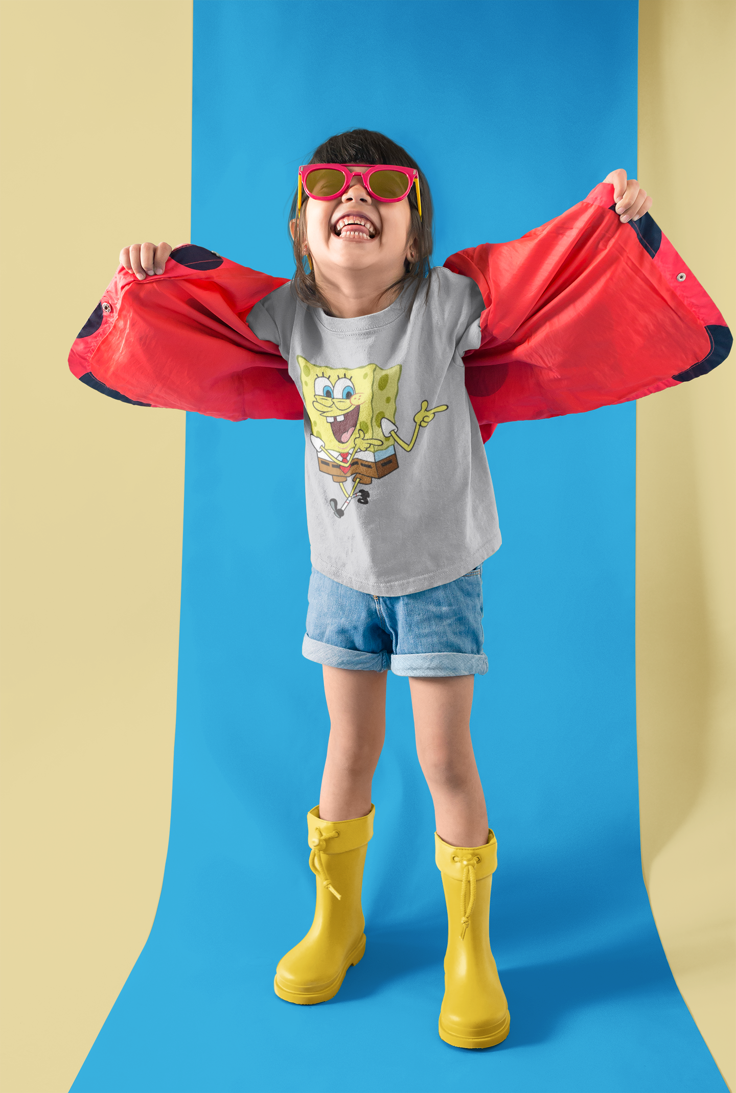 Cute Cartoon Half Sleeves T-Shirt For Girls -FunkyTeesClub