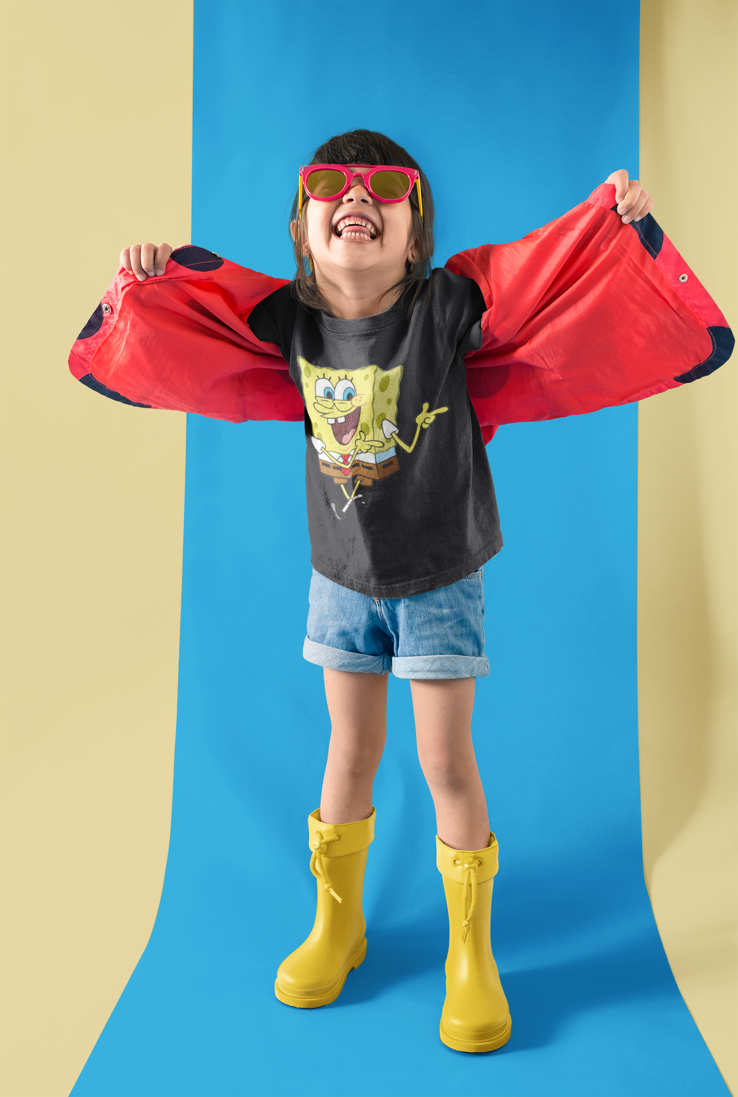 Cute Cartoon Half Sleeves T-Shirt For Girls -FunkyTeesClub