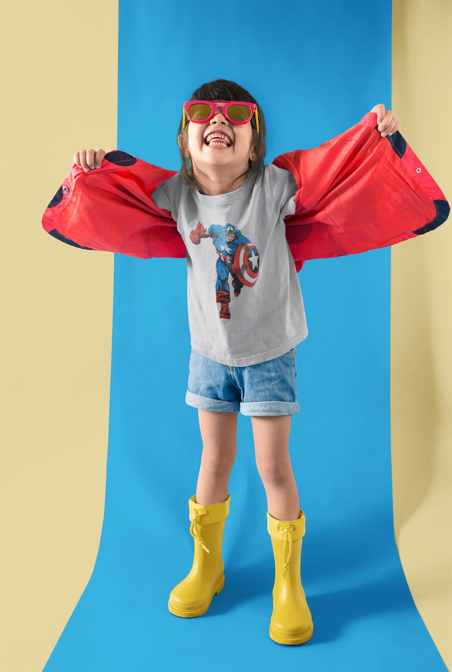 Superhero Half Sleeves T-Shirt For Girls -FunkyTeesClub