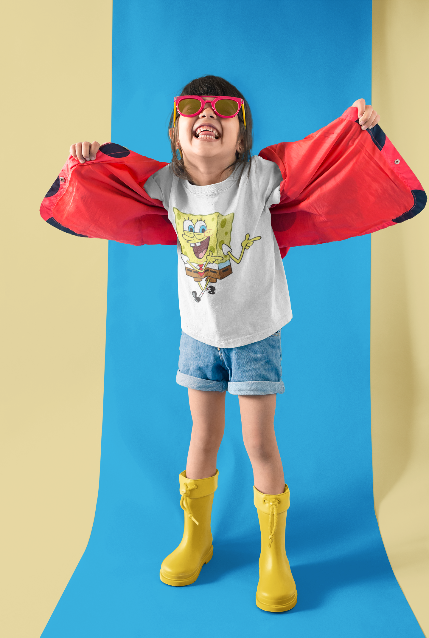 Cute Cartoon Half Sleeves T-Shirt For Girls -FunkyTeesClub