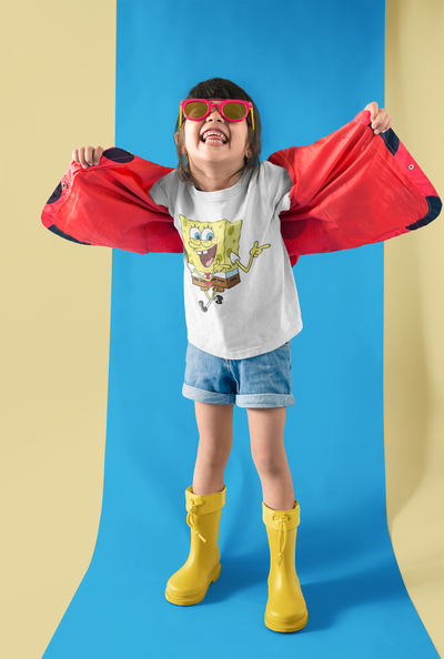 Cute Cartoon Half Sleeves T-Shirt For Girls -FunkyTeesClub