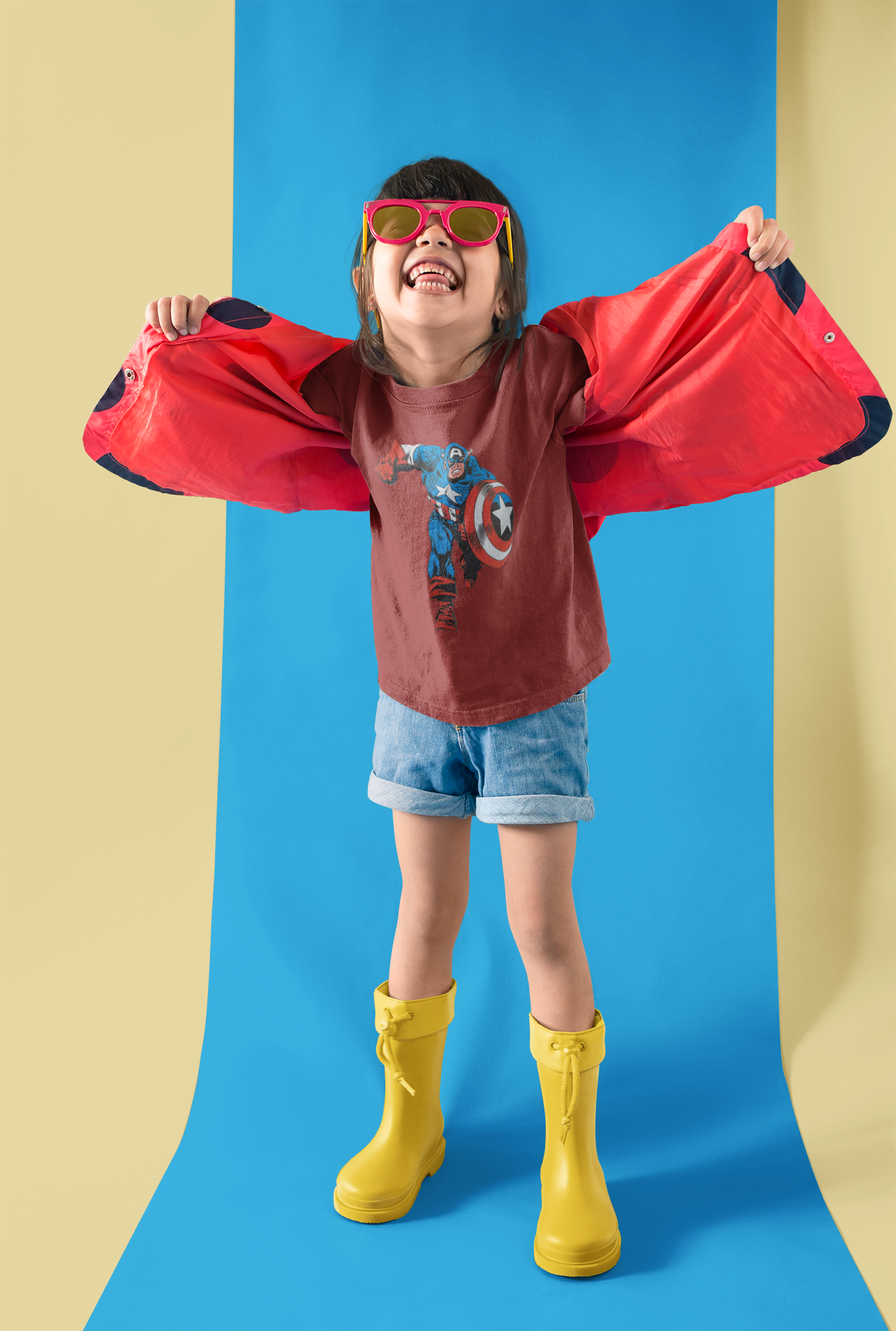 Superhero Half Sleeves T-Shirt For Girls -FunkyTeesClub