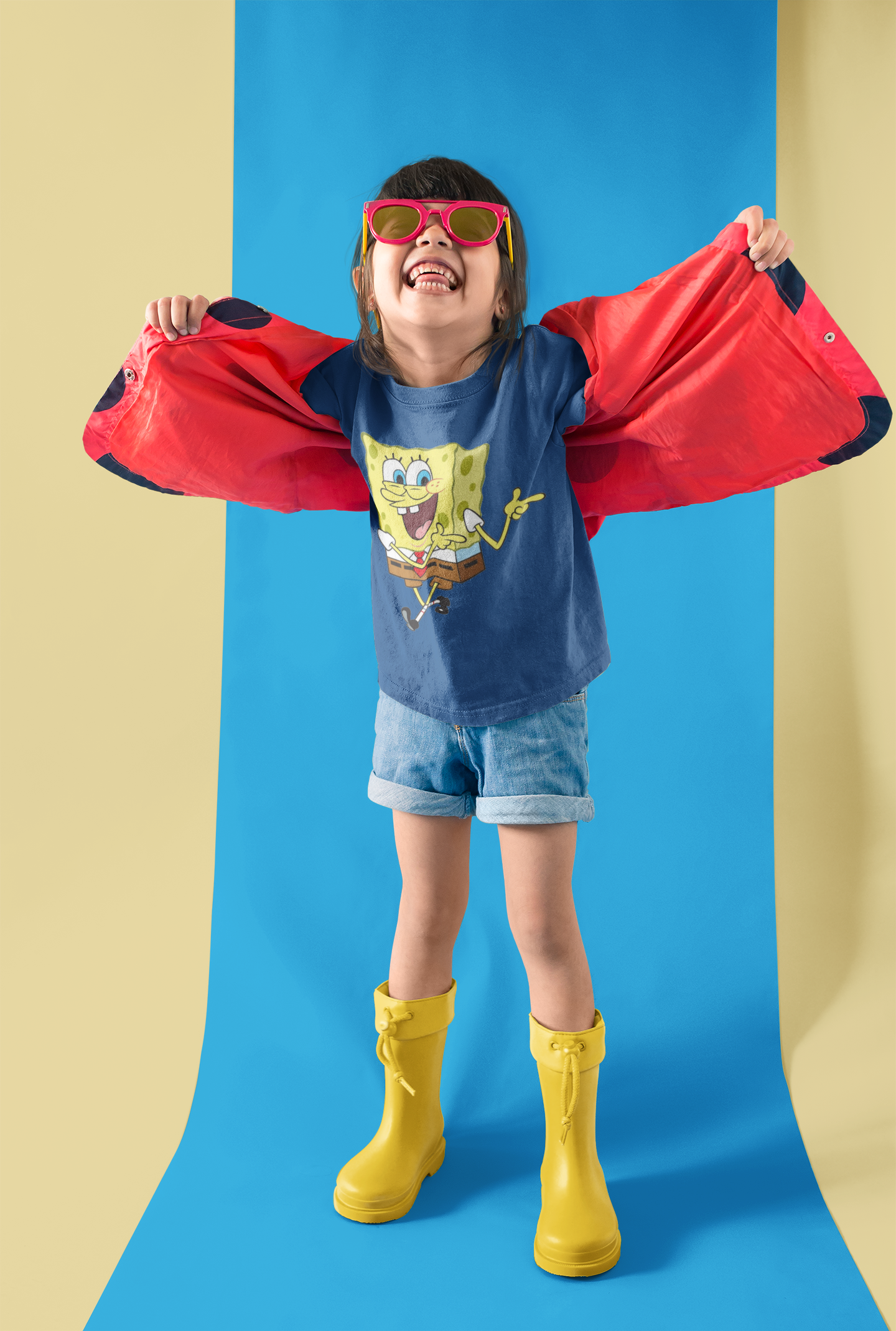 Cute Cartoon Half Sleeves T-Shirt For Girls -FunkyTeesClub