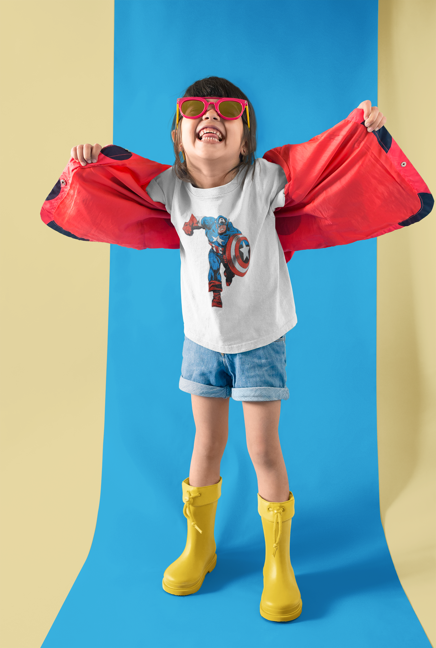 Superhero Half Sleeves T-Shirt For Girls -FunkyTeesClub