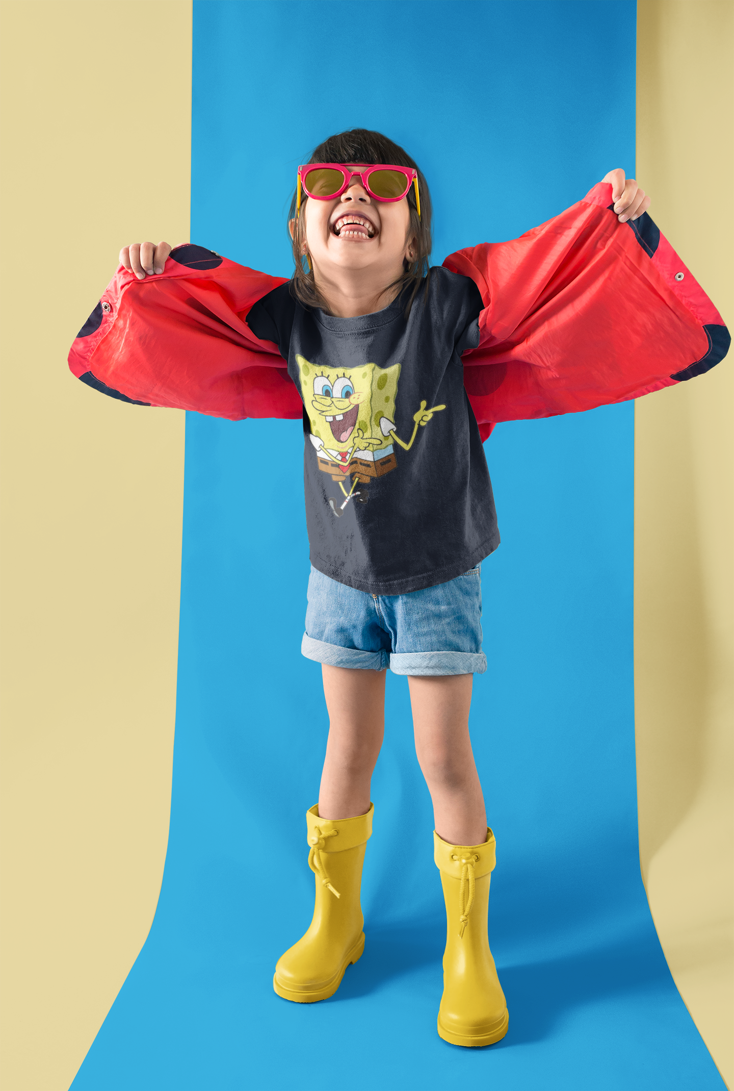 Cute Cartoon Half Sleeves T-Shirt For Girls -FunkyTeesClub