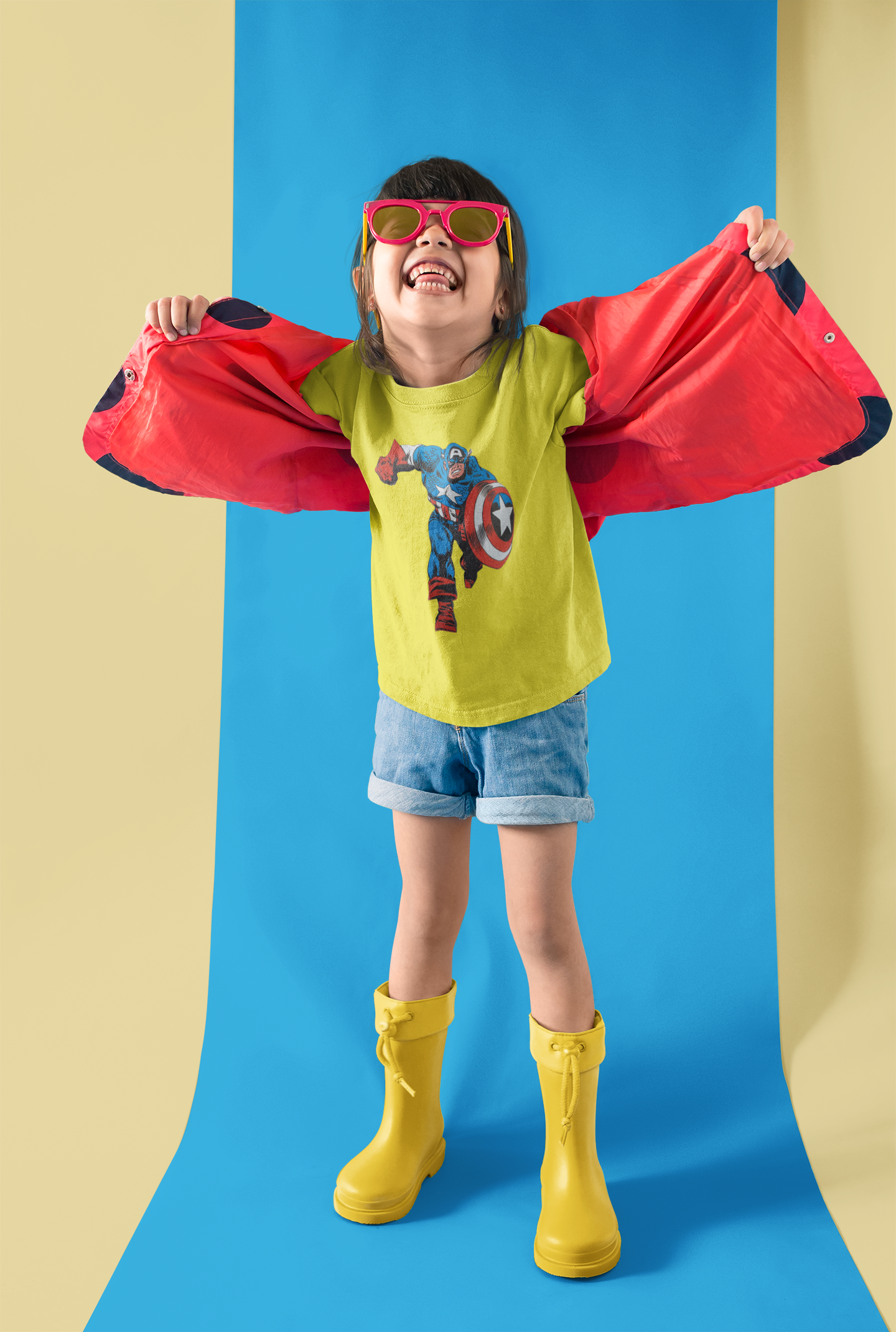 Superhero Half Sleeves T-Shirt For Girls -FunkyTeesClub