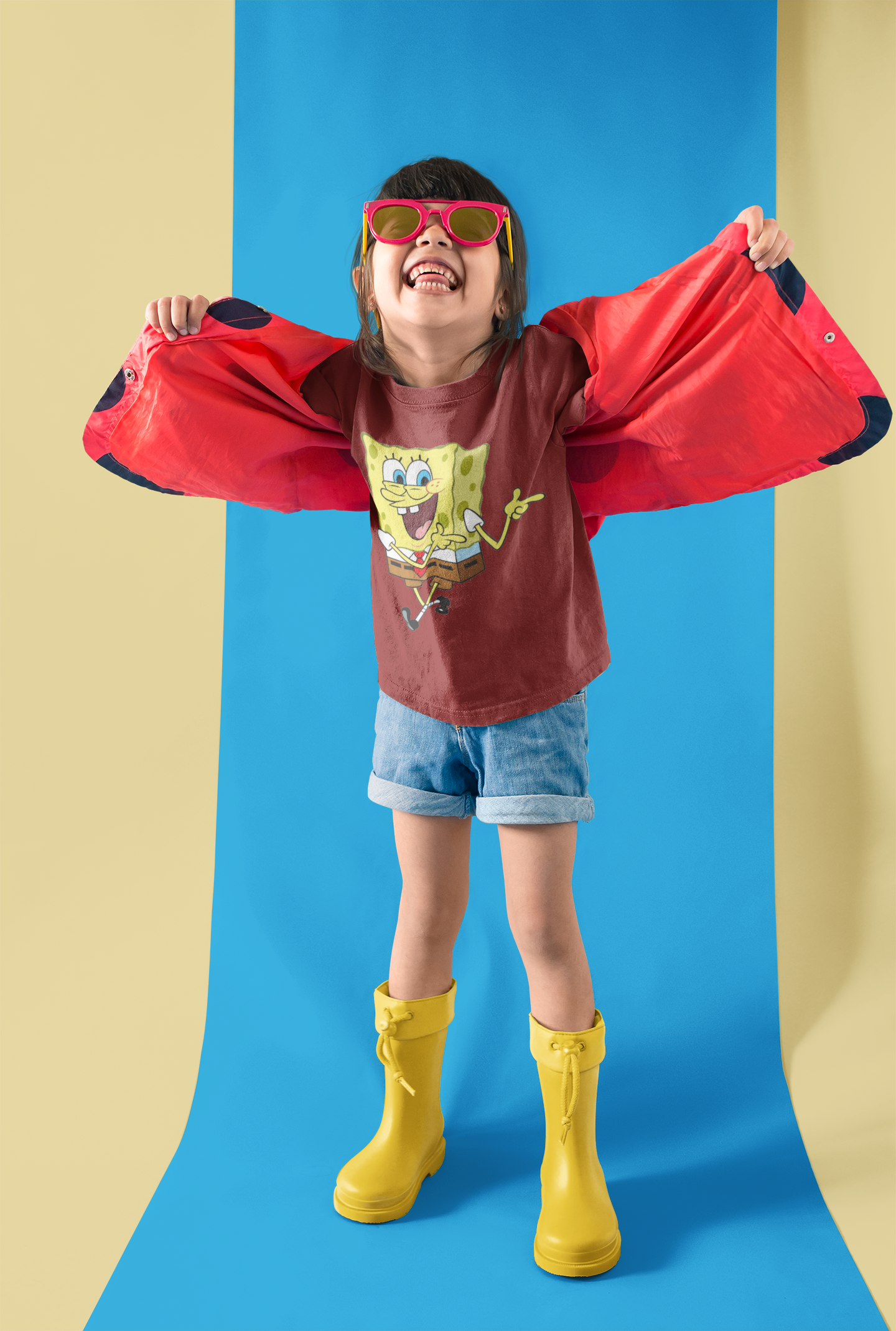 Cute Cartoon Half Sleeves T-Shirt For Girls -FunkyTeesClub
