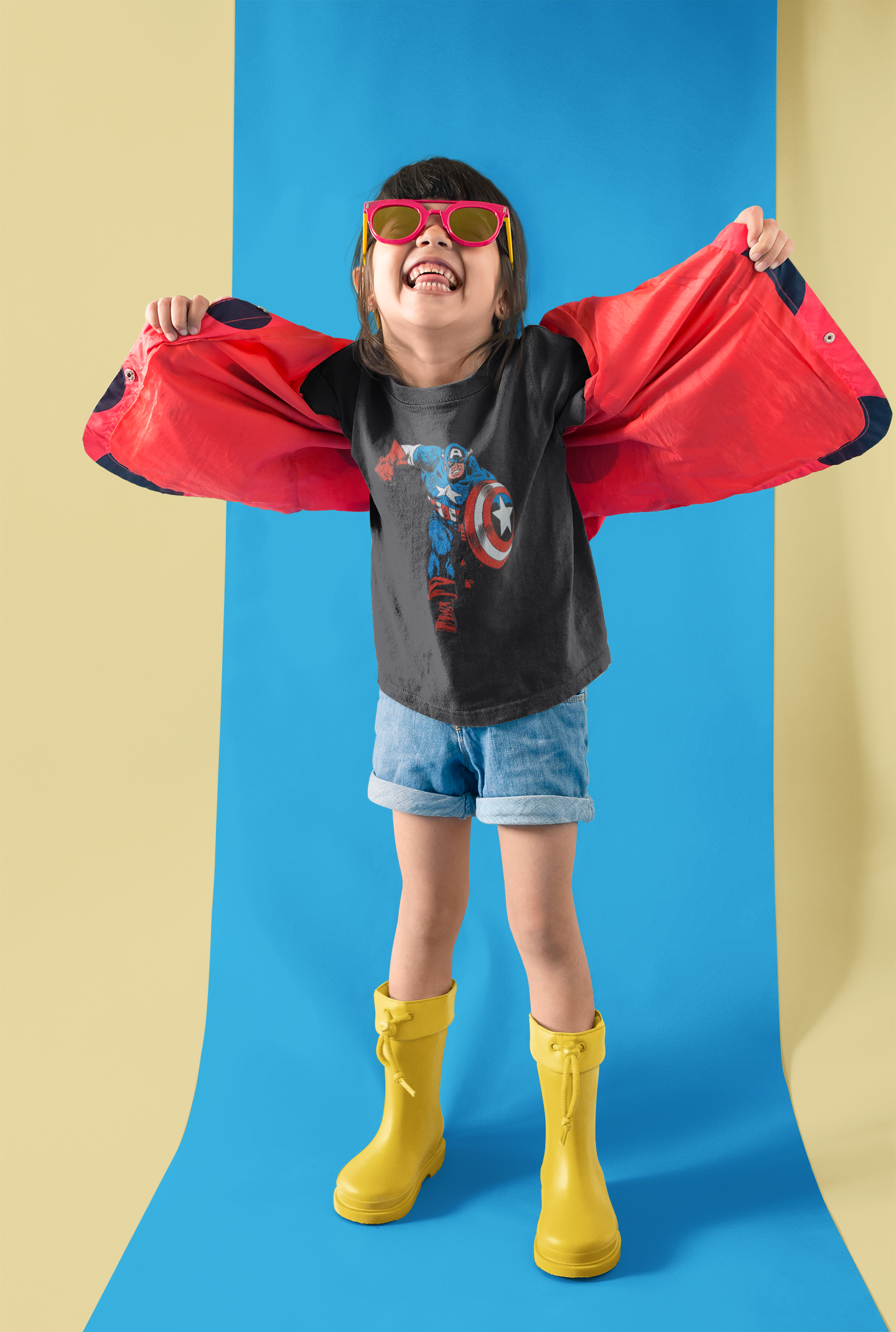 Superhero Half Sleeves T-Shirt For Girls -FunkyTeesClub
