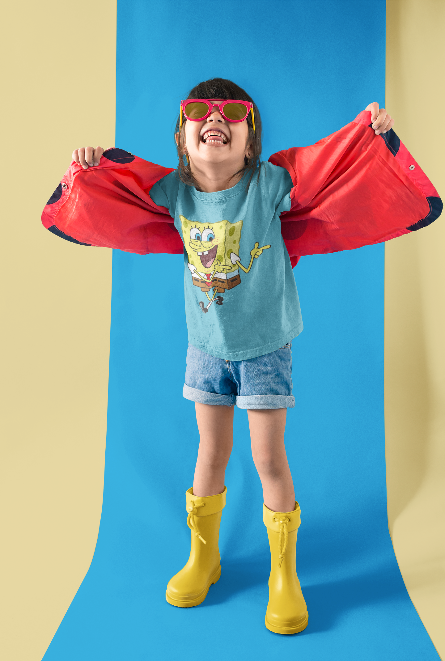 Cute Cartoon Half Sleeves T-Shirt For Girls -FunkyTeesClub