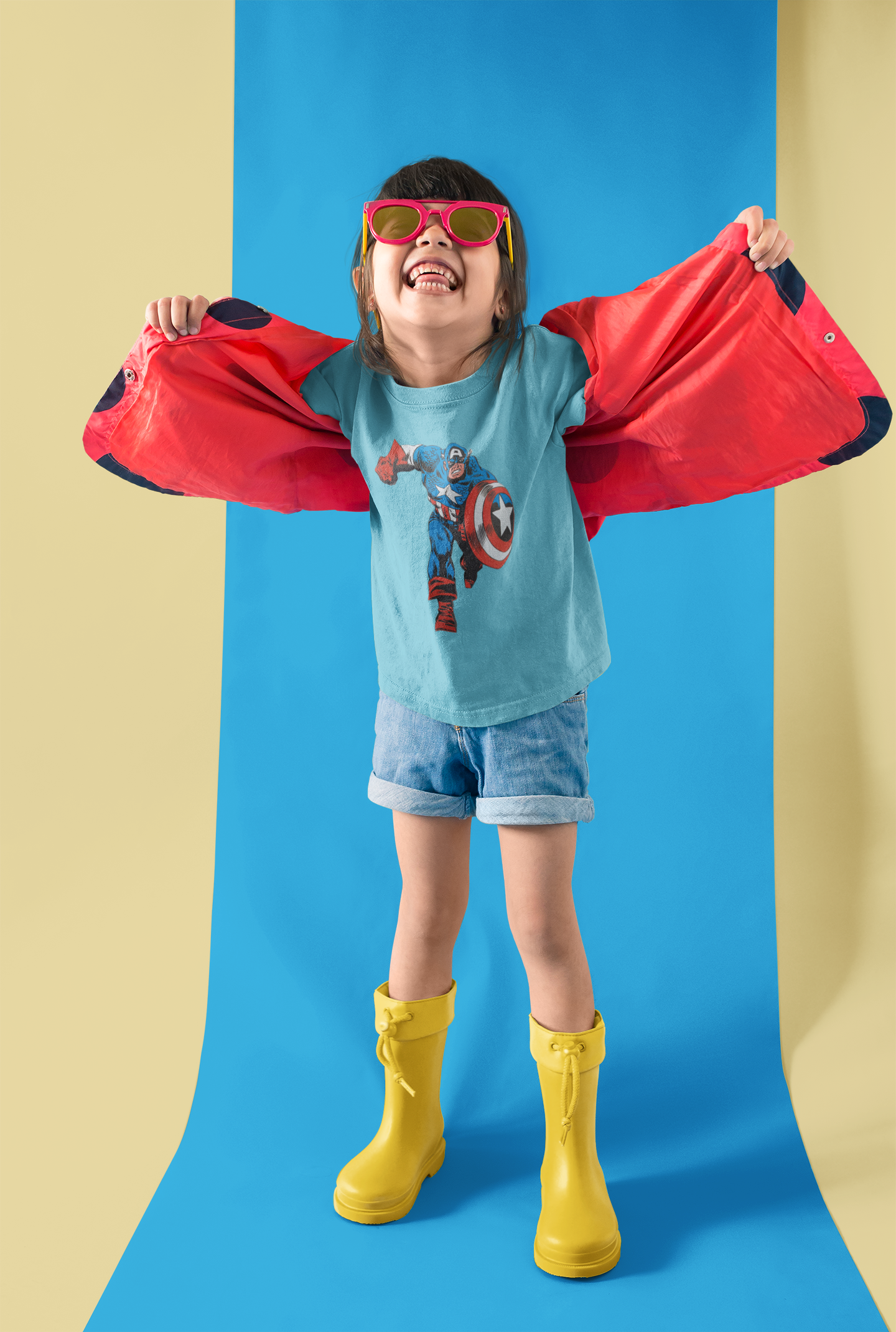 Superhero Half Sleeves T-Shirt For Girls -FunkyTeesClub