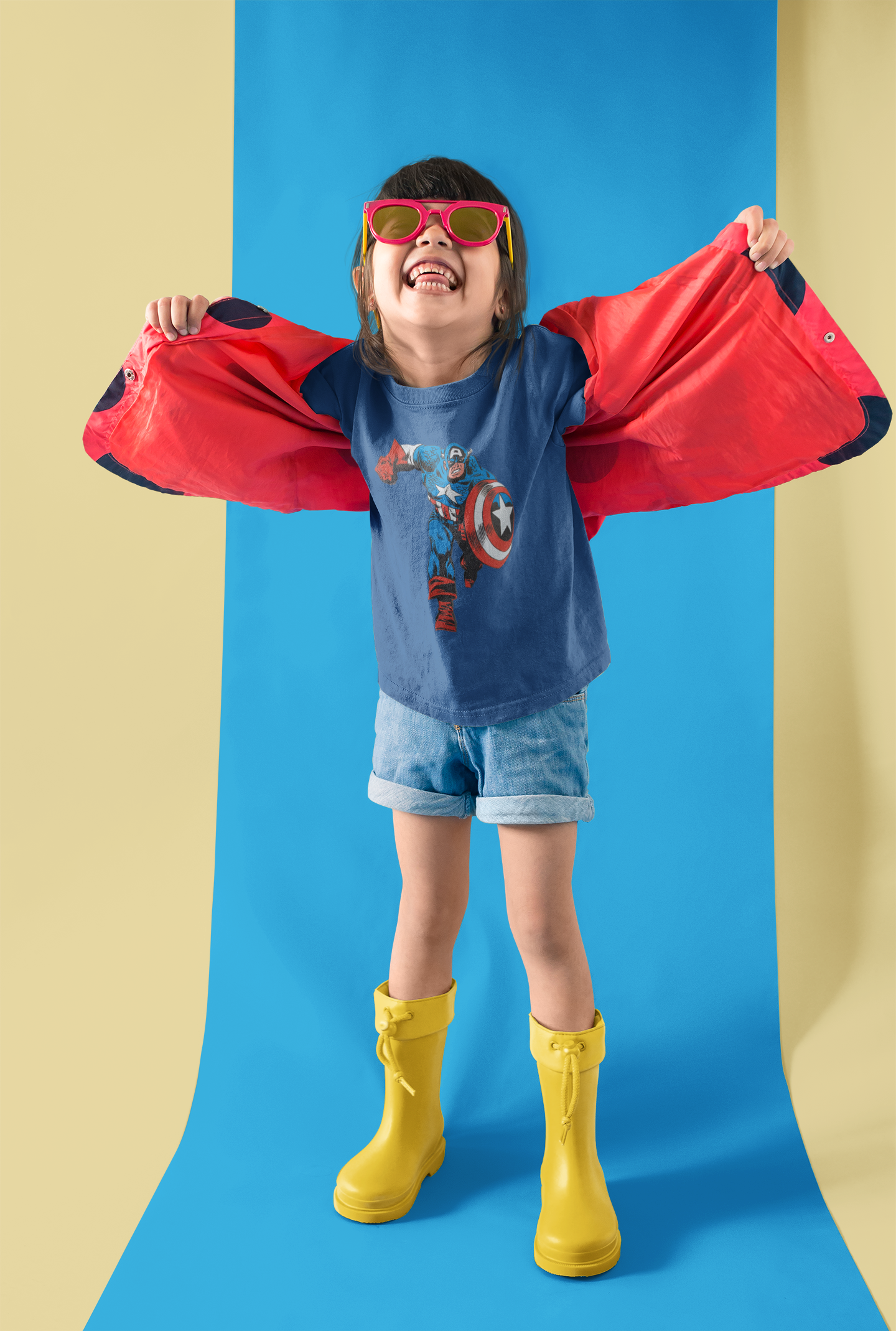Superhero Half Sleeves T-Shirt For Girls -FunkyTeesClub