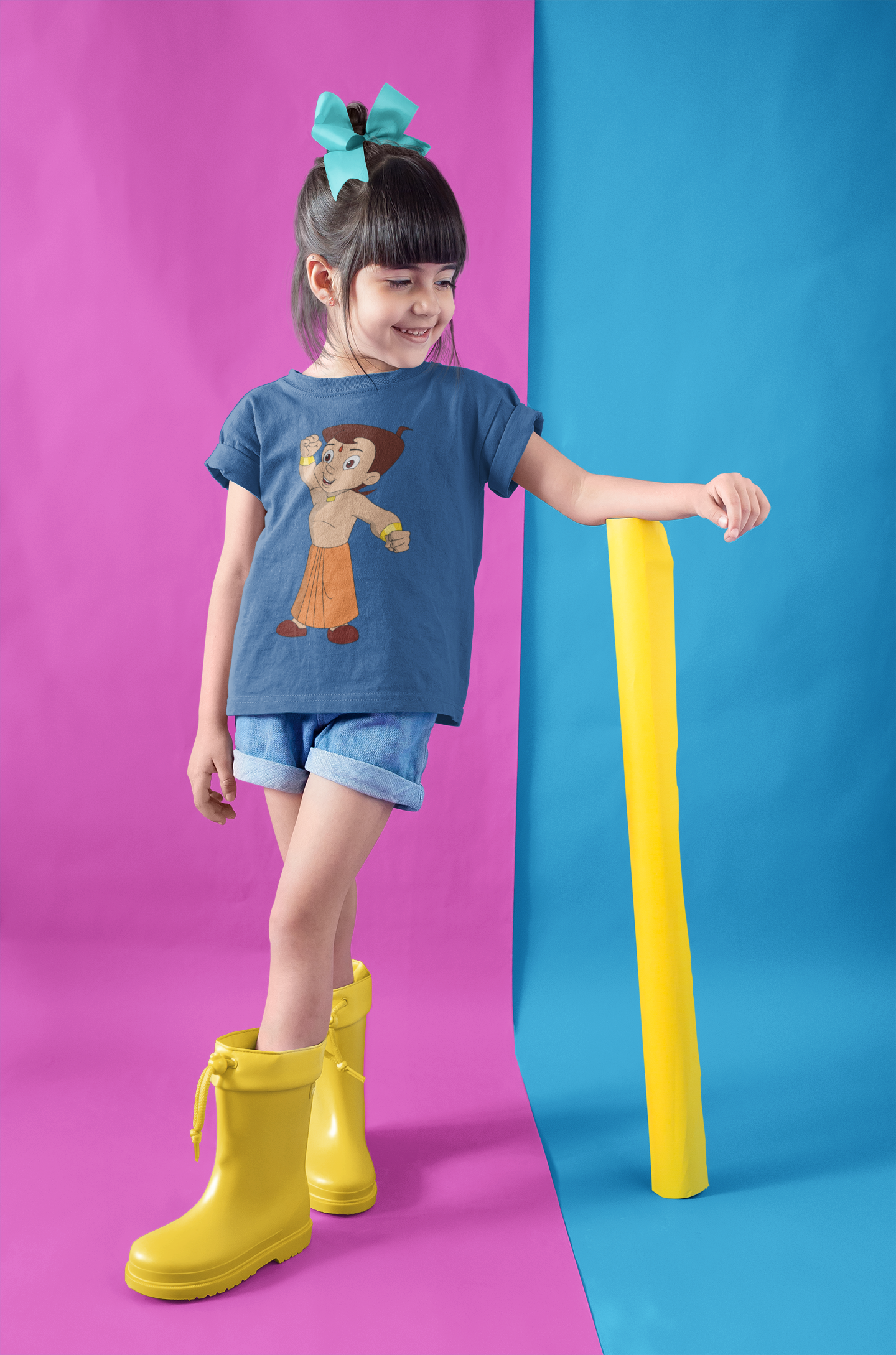 Cute Cartoon Half Sleeves T-Shirt For Girls -FunkyTeesClub