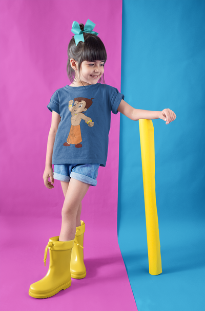 Cute Cartoon Half Sleeves T-Shirt For Girls -FunkyTeesClub