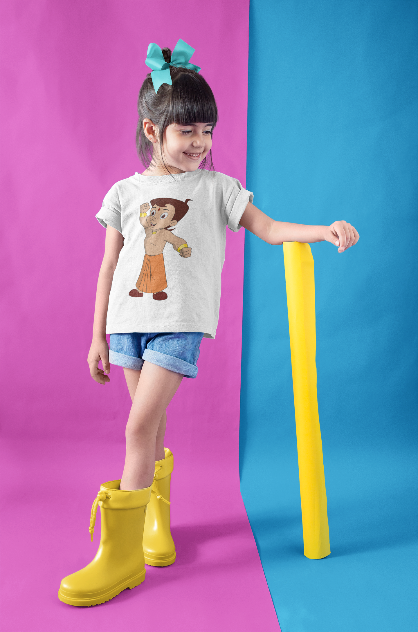 Cute Cartoon Half Sleeves T-Shirt For Girls -FunkyTeesClub