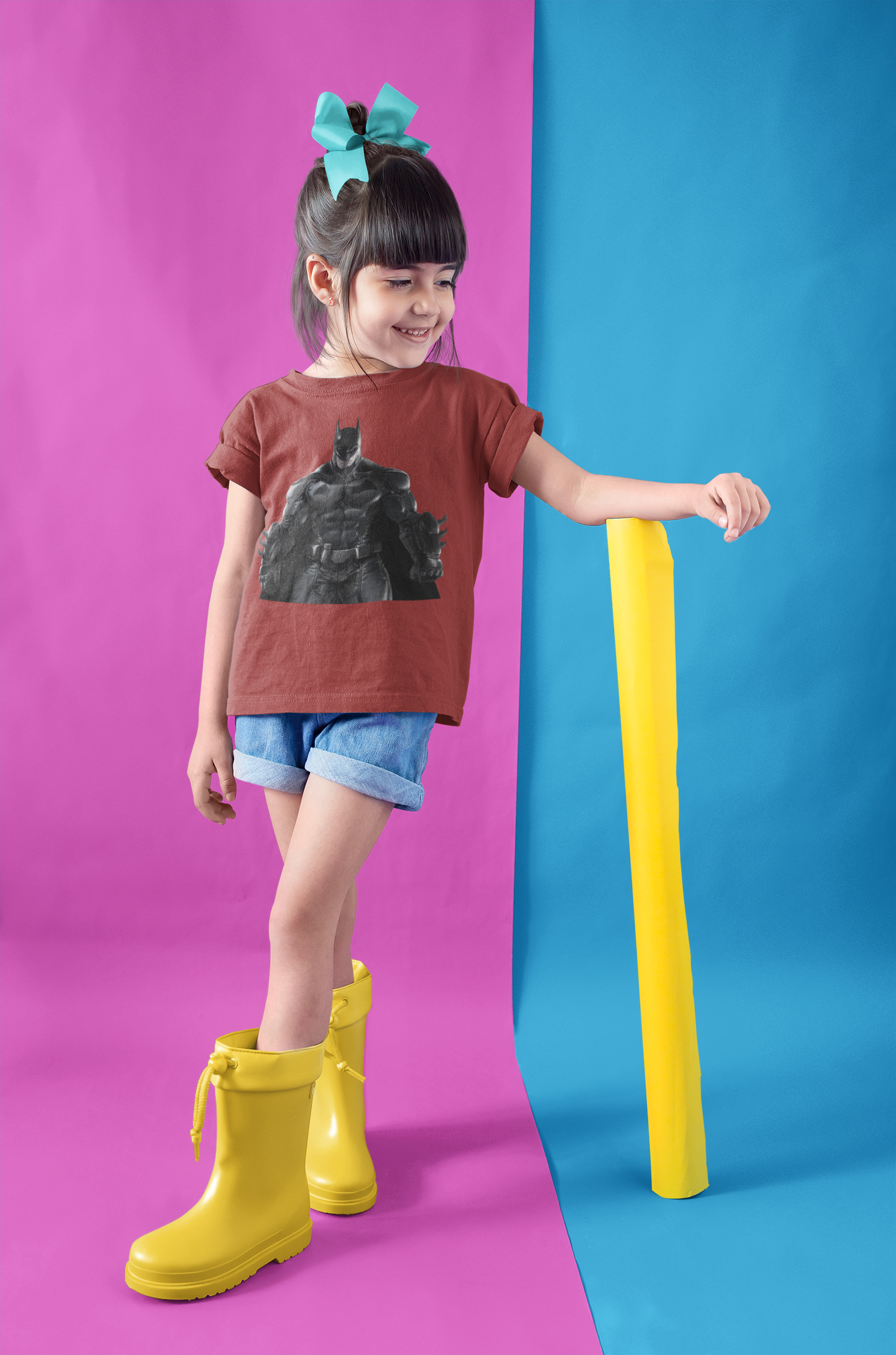 Superhero Half Sleeves T-Shirt For Girls -FunkyTeesClub
