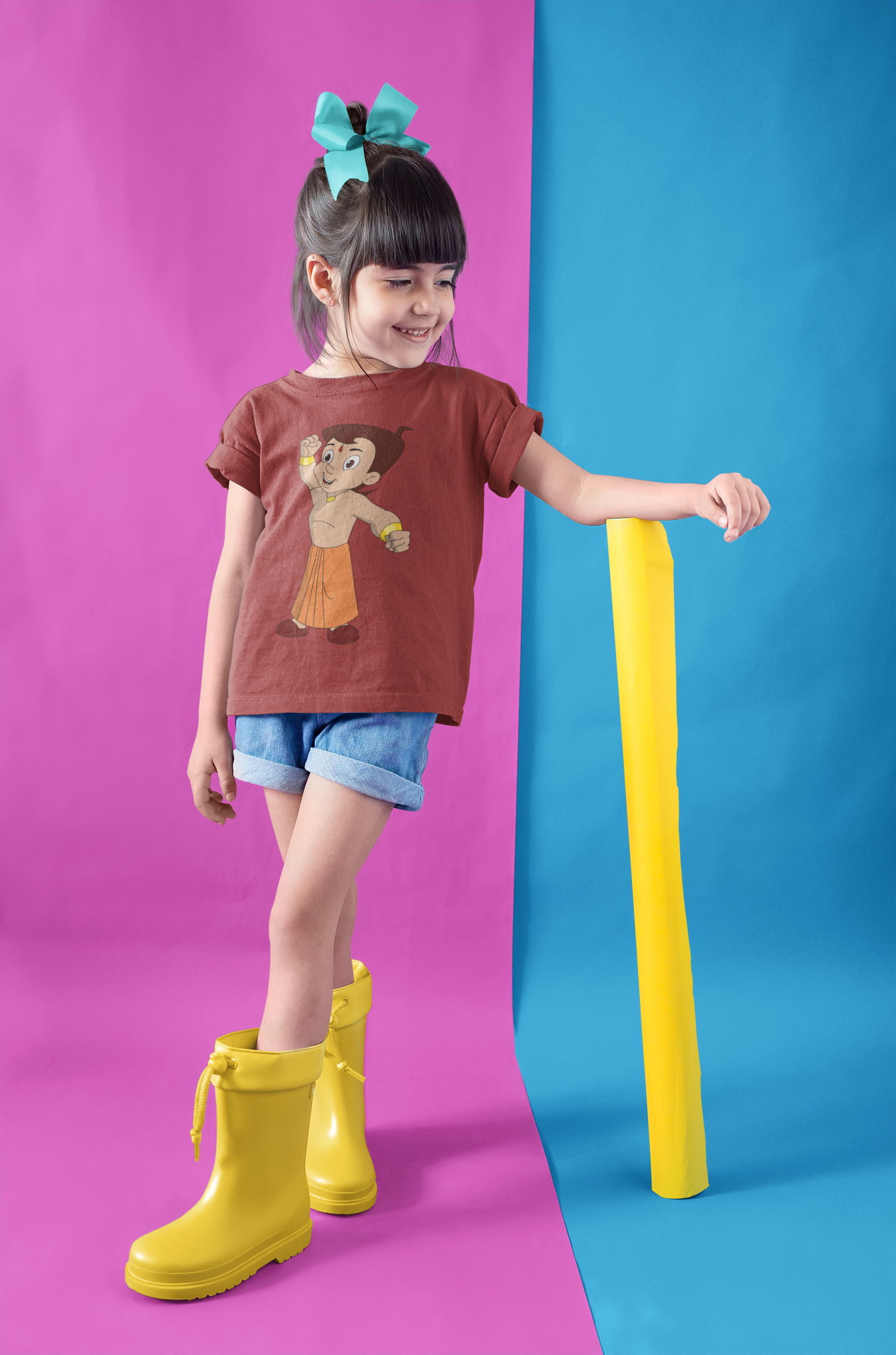 Cute Cartoon Half Sleeves T-Shirt For Girls -FunkyTeesClub