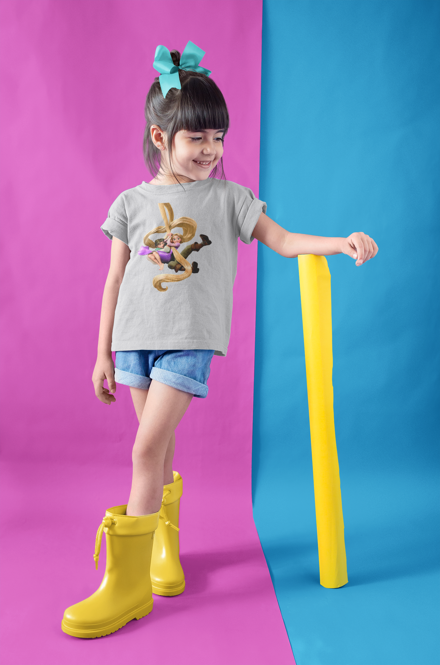 Cute Princess Half Sleeves T-Shirt For Girls -FunkyTeesClub
