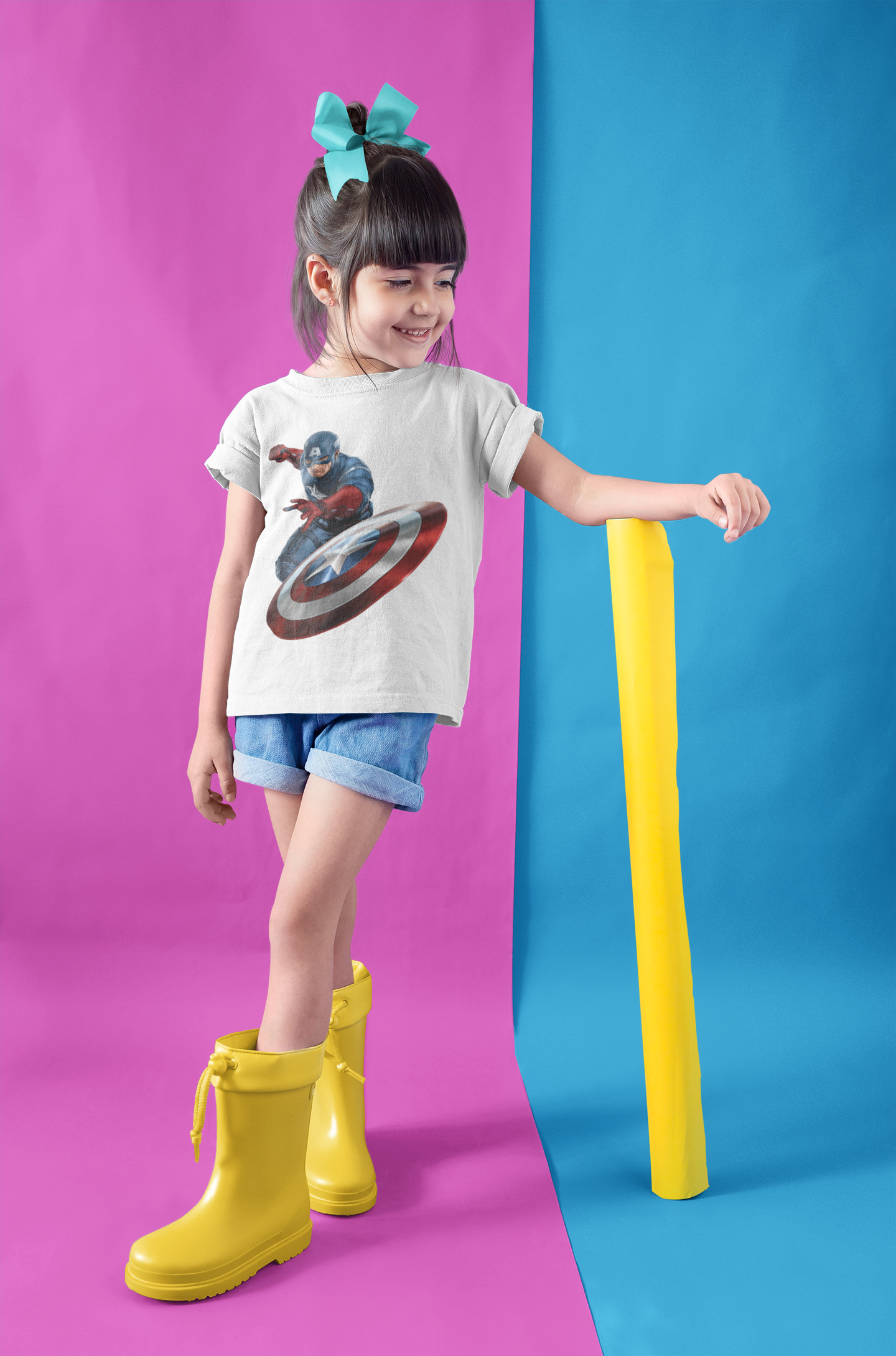 Superhero Half Sleeves T-Shirt For Girls -FunkyTeesClub
