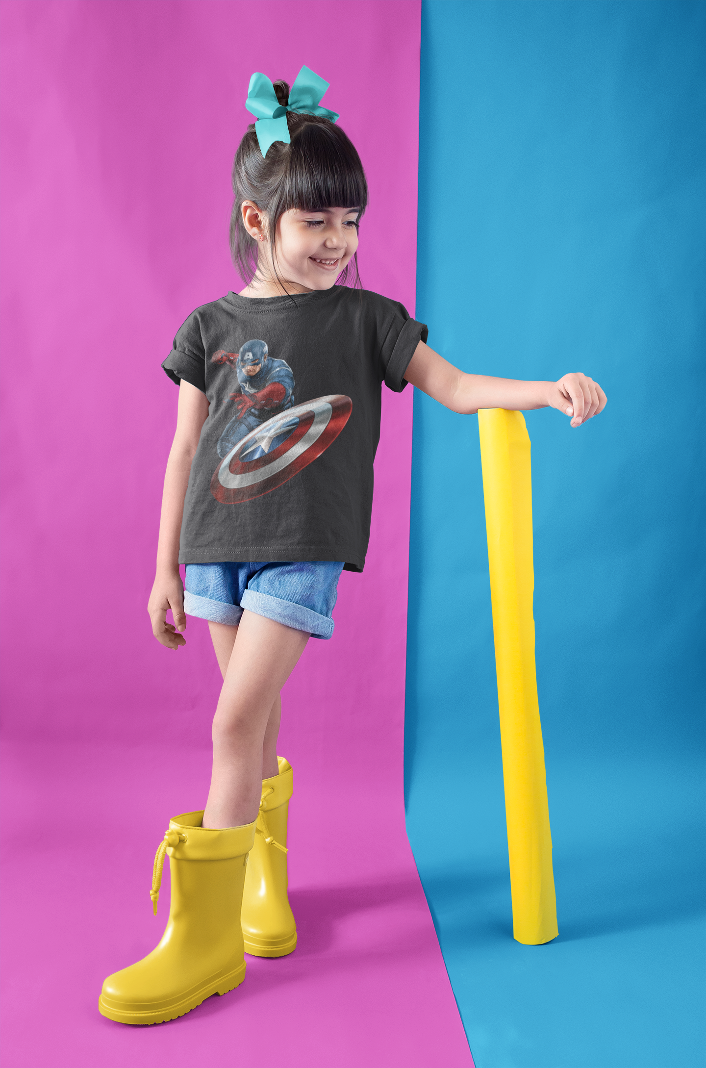 Superhero Half Sleeves T-Shirt For Girls -FunkyTeesClub