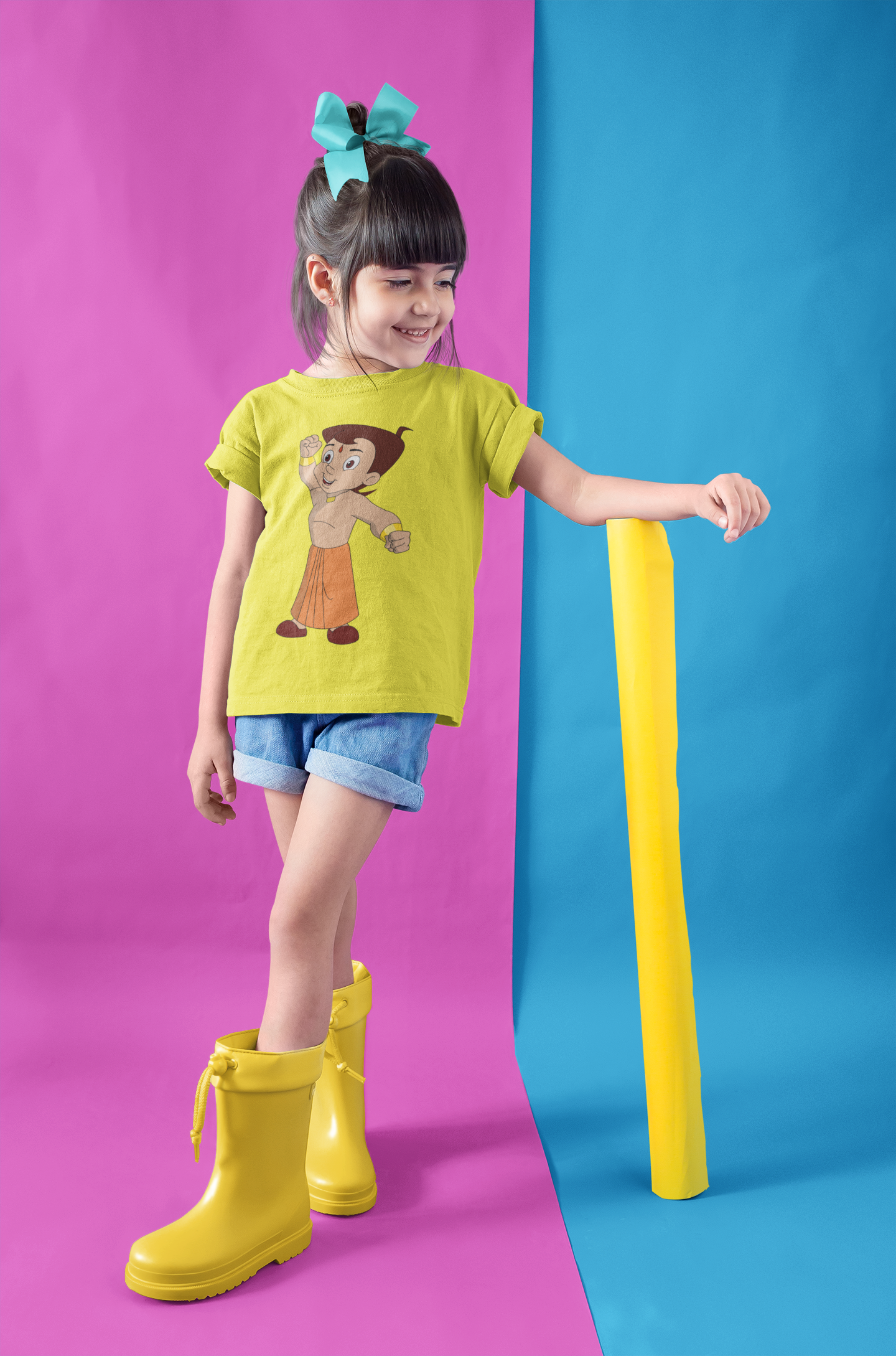 Cute Cartoon Half Sleeves T-Shirt For Girls -FunkyTeesClub