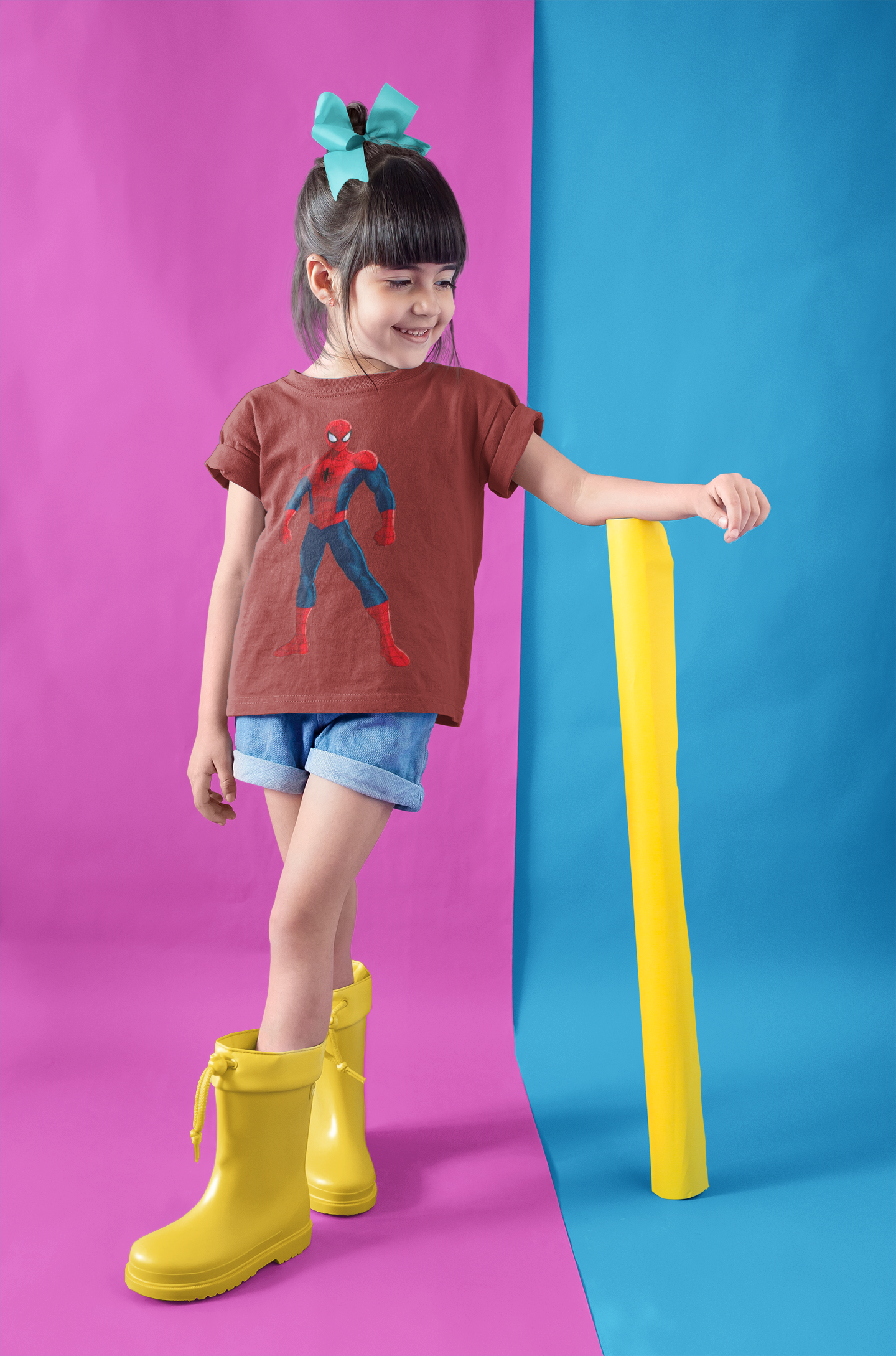 Cute Cartoon Half Sleeves T-Shirt For Girls -FunkyTeesClub