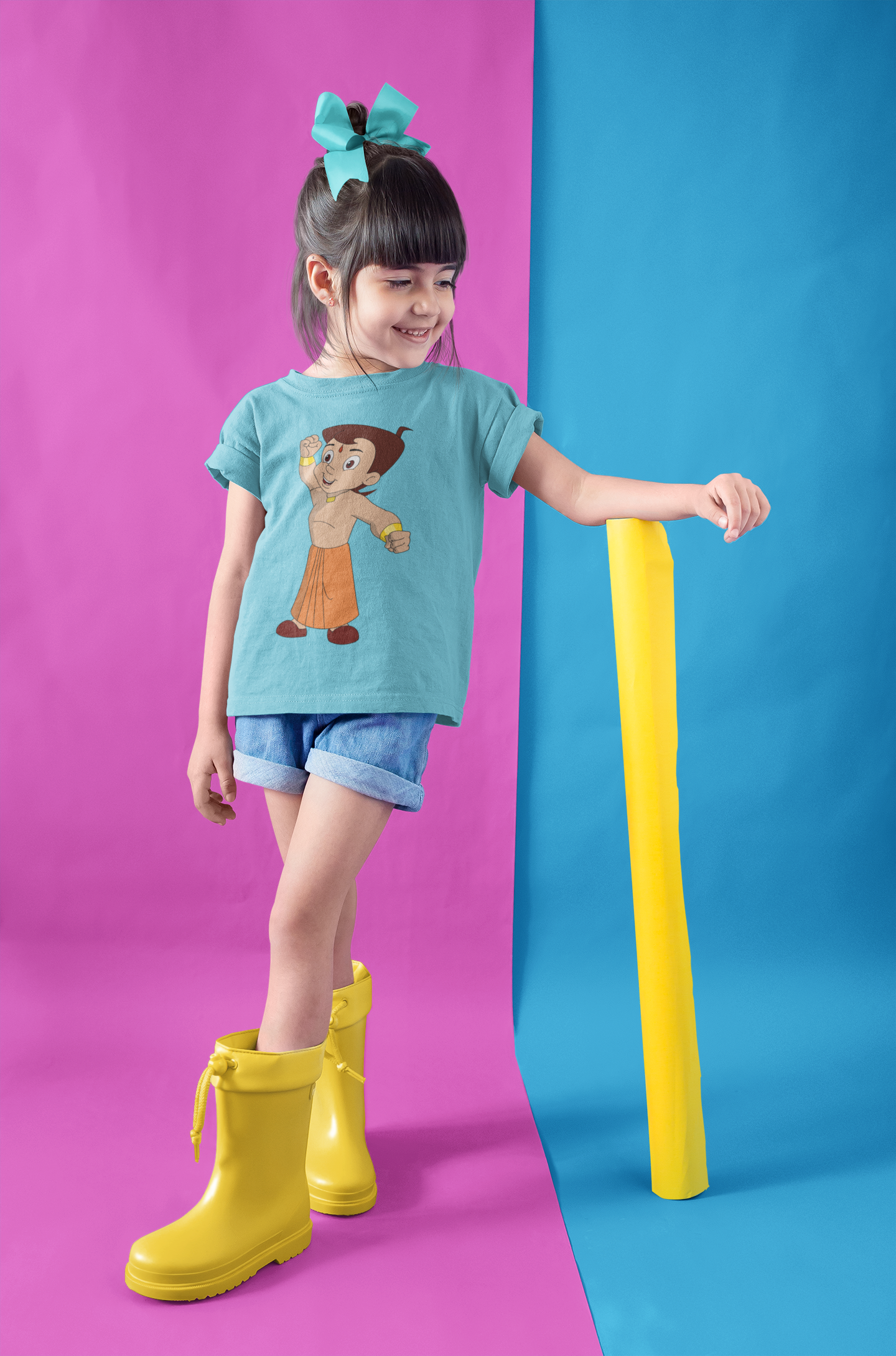 Cute Cartoon Half Sleeves T-Shirt For Girls -FunkyTeesClub