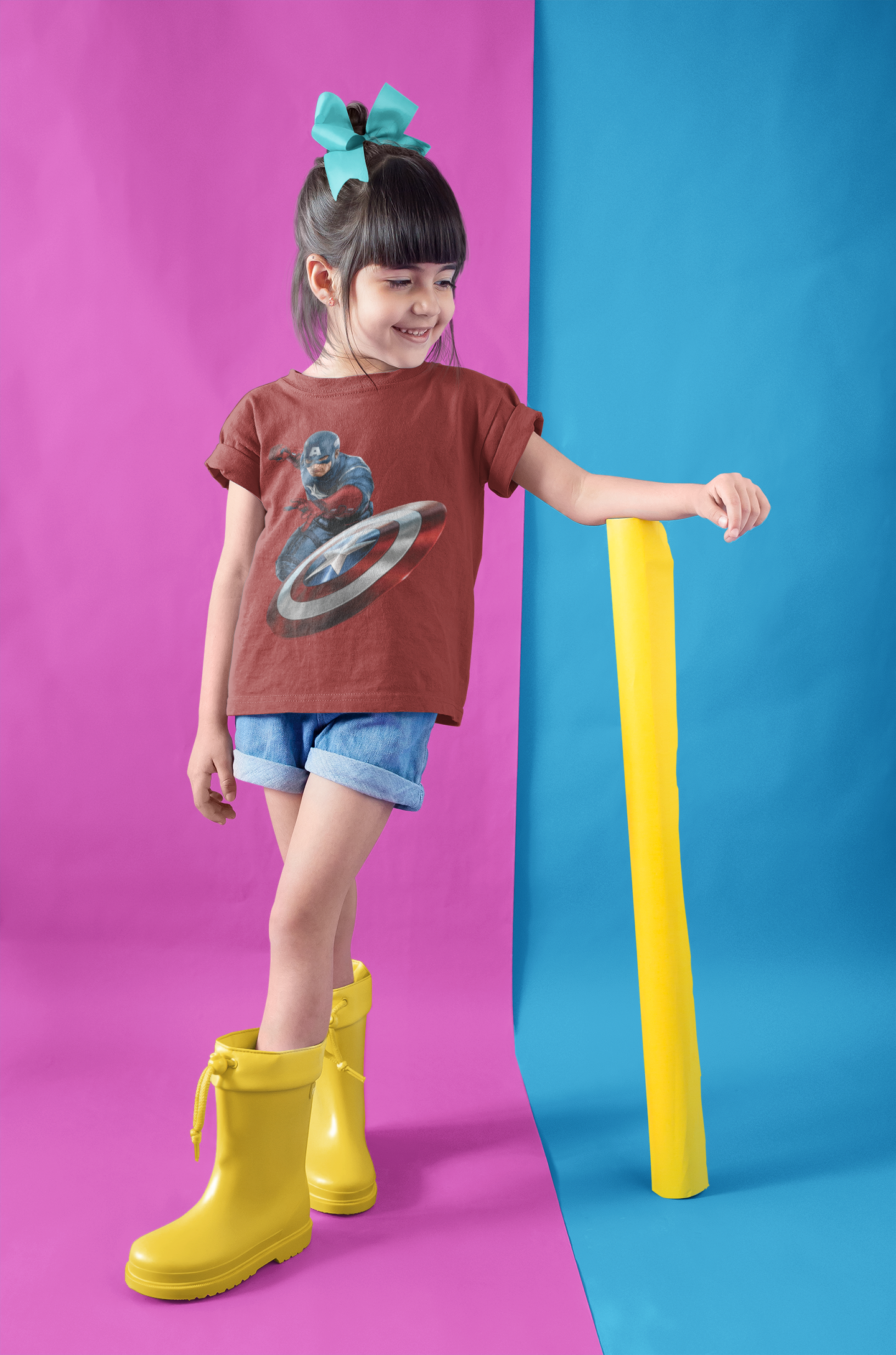 Superhero Half Sleeves T-Shirt For Girls -FunkyTeesClub