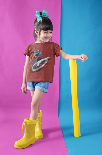 Superhero Half Sleeves T-Shirt For Girls -FunkyTeesClub