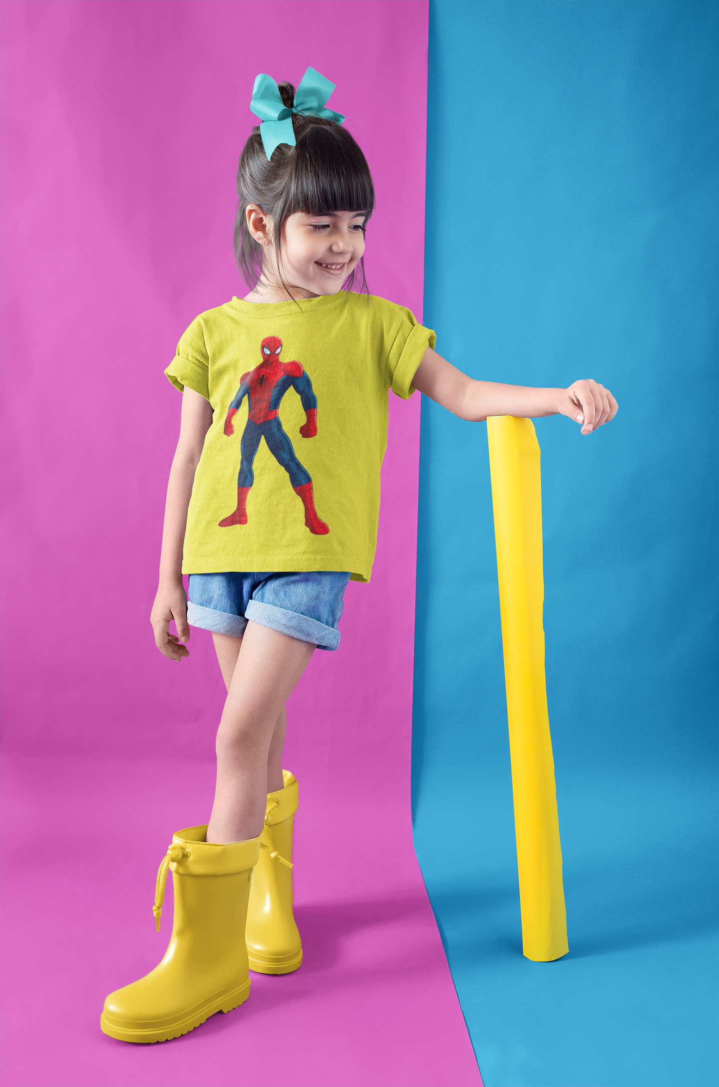 Cute Cartoon Half Sleeves T-Shirt For Girls -FunkyTeesClub