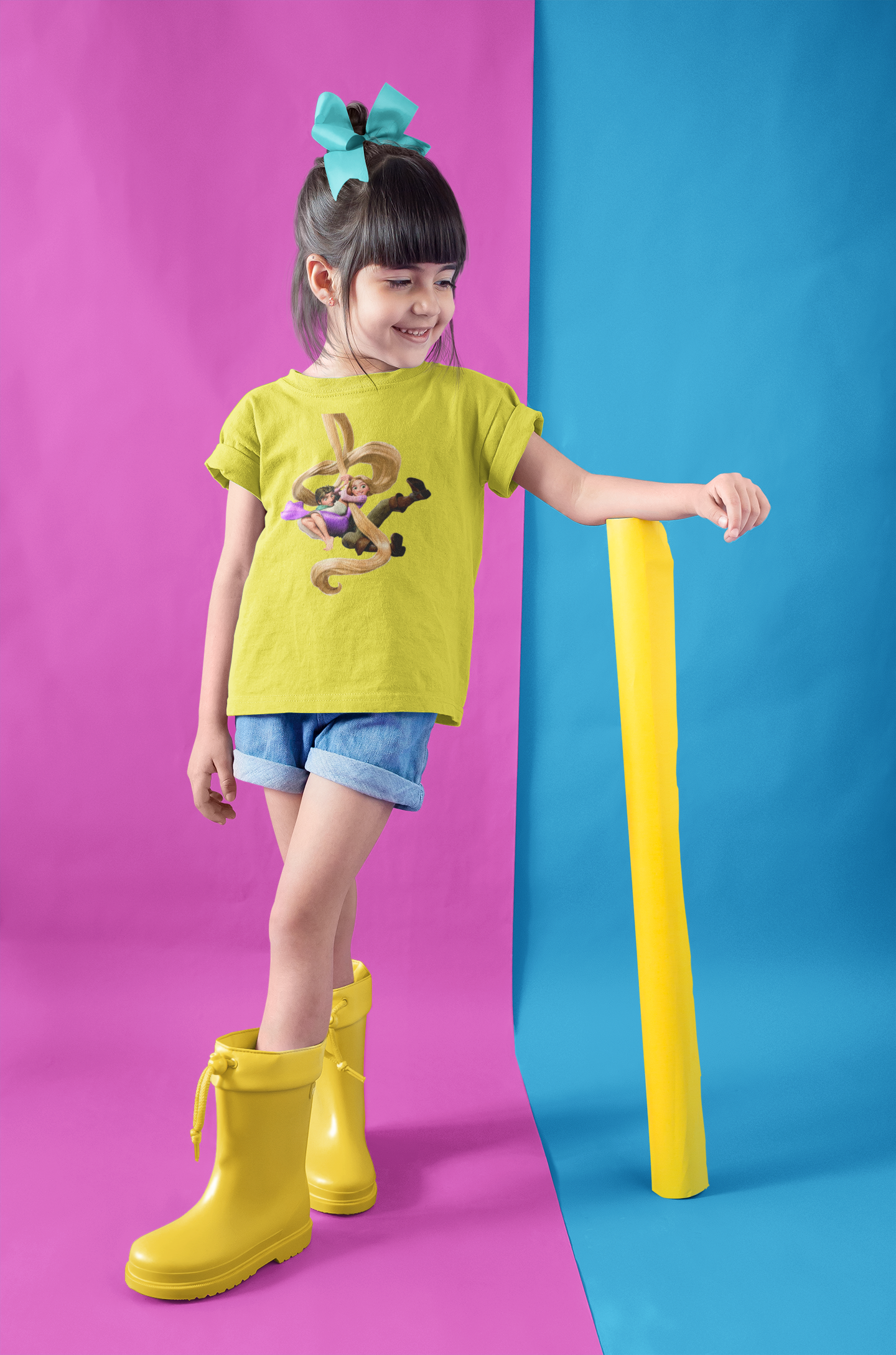 Cute Princess Half Sleeves T-Shirt For Girls -FunkyTeesClub